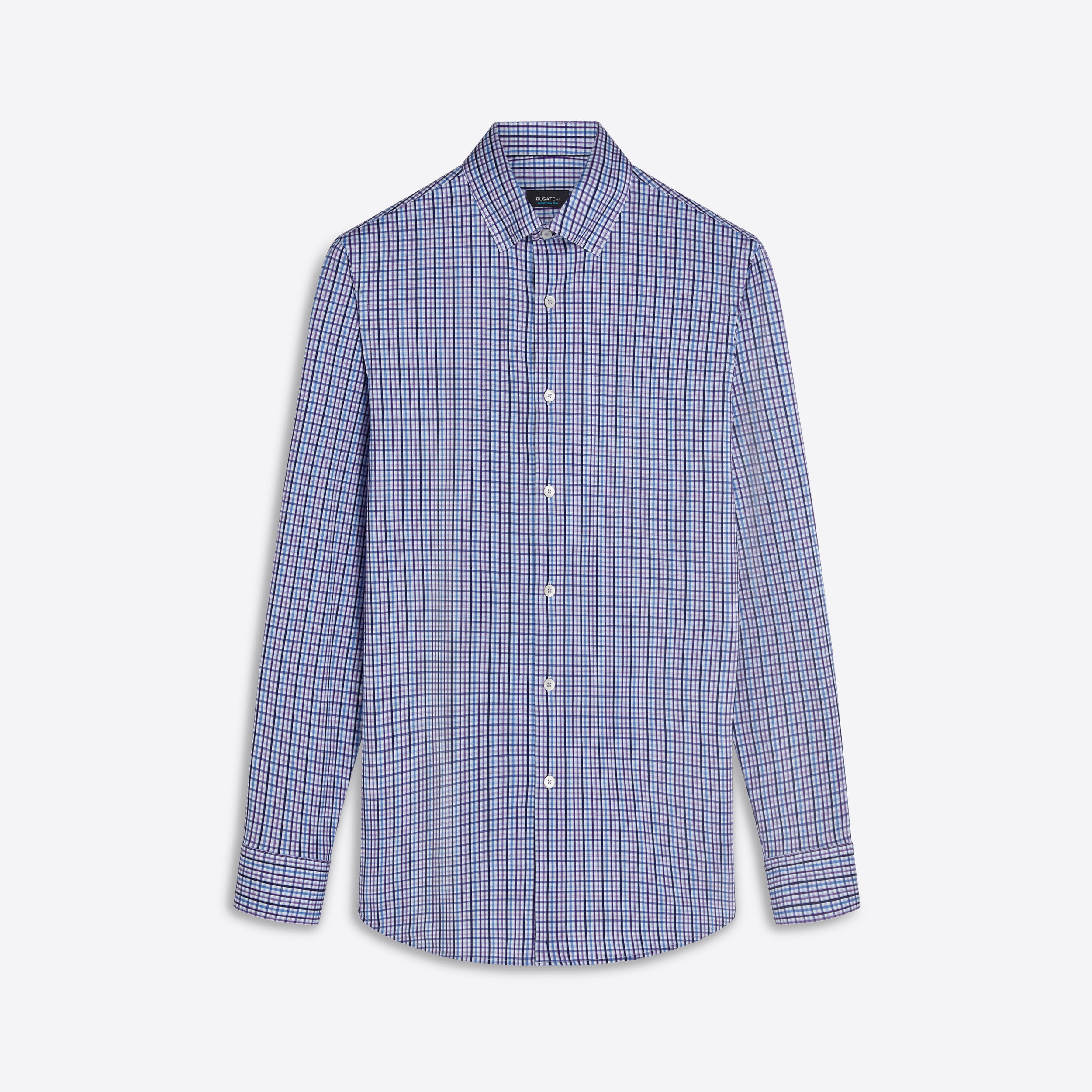james tattersall dress shirts James Tattersall London Shirt Mens Large Blue Plaid Long Sleeve Dress Shirt