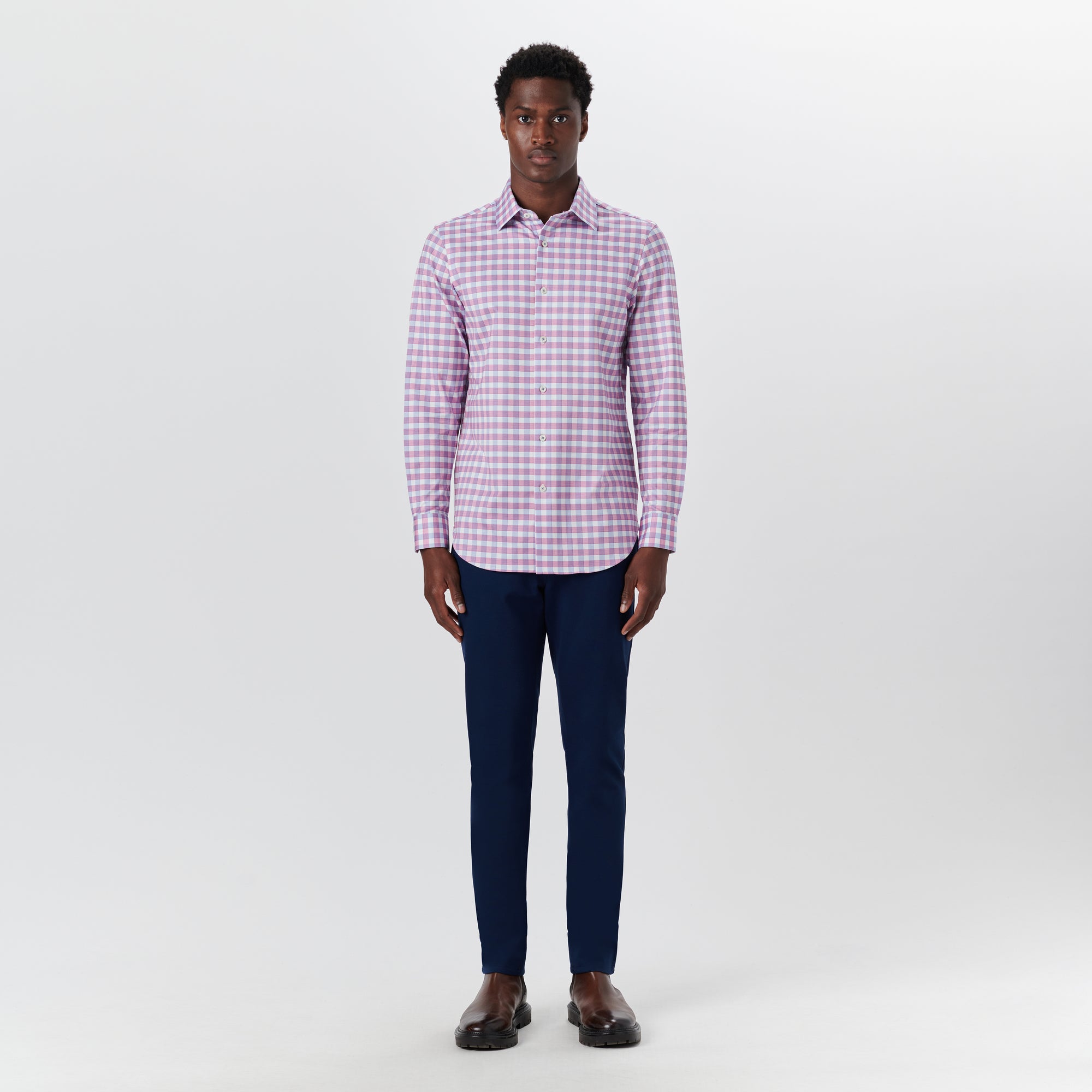 JAMES Gingham Check OoohCotton Twill Shirt