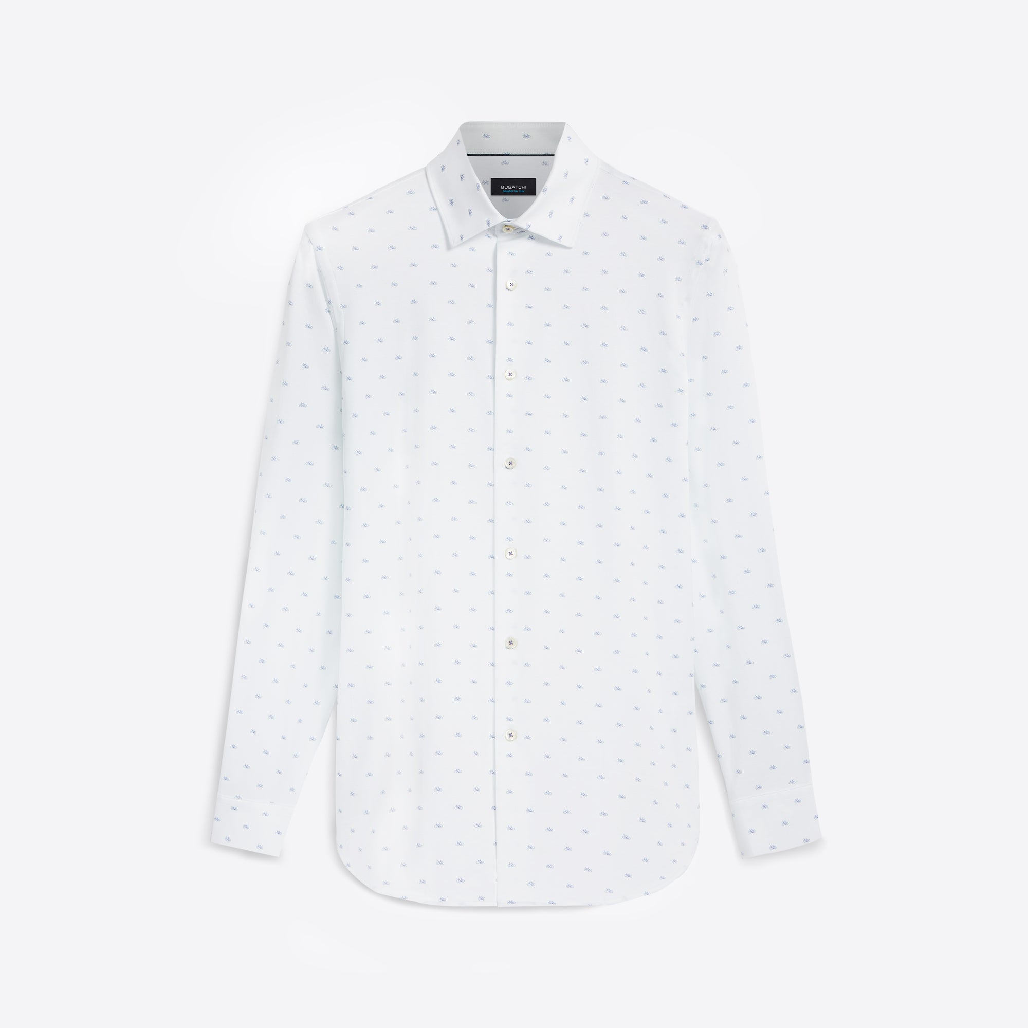 bicycle print dress shirt Blueprint Bicycles Printed Long Sleeve Men's Shirt Wolff Blitz