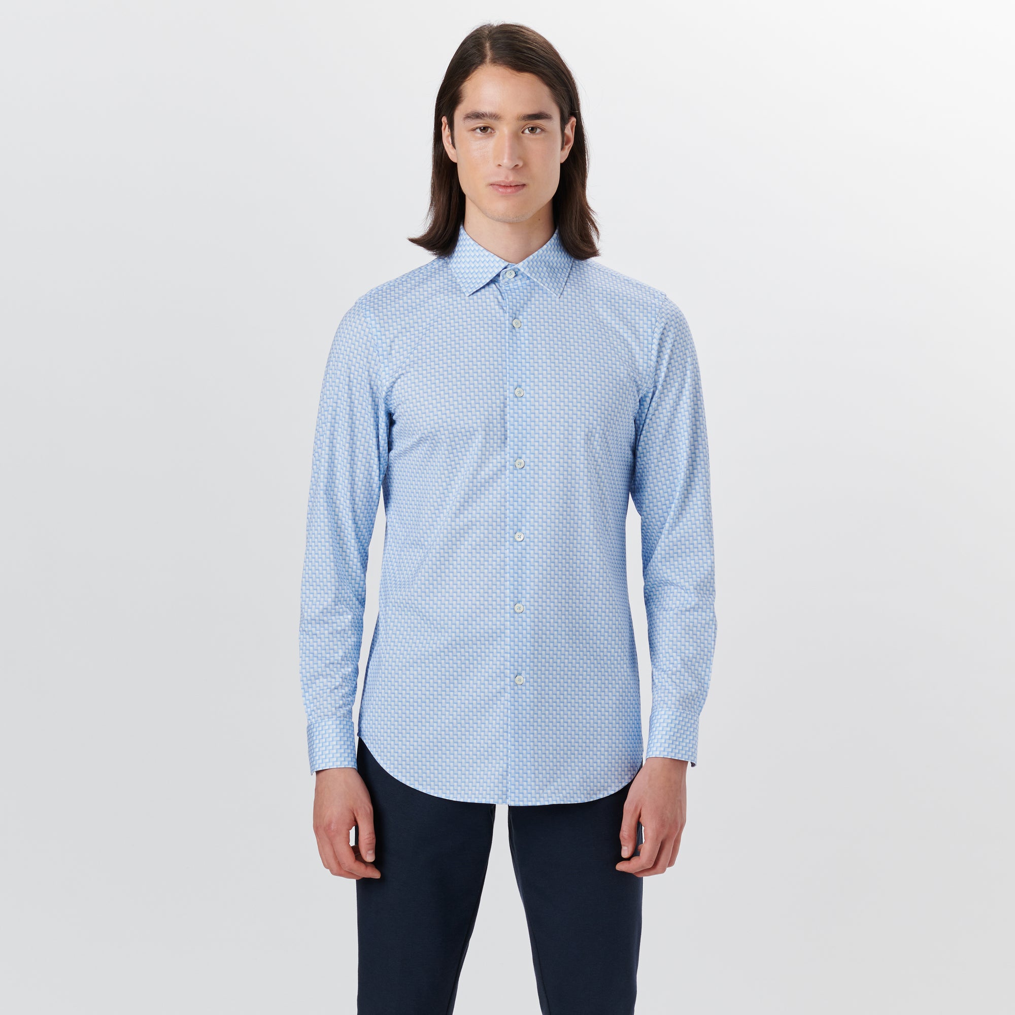 JAMES Half Drop Check OoohCotton Shirt