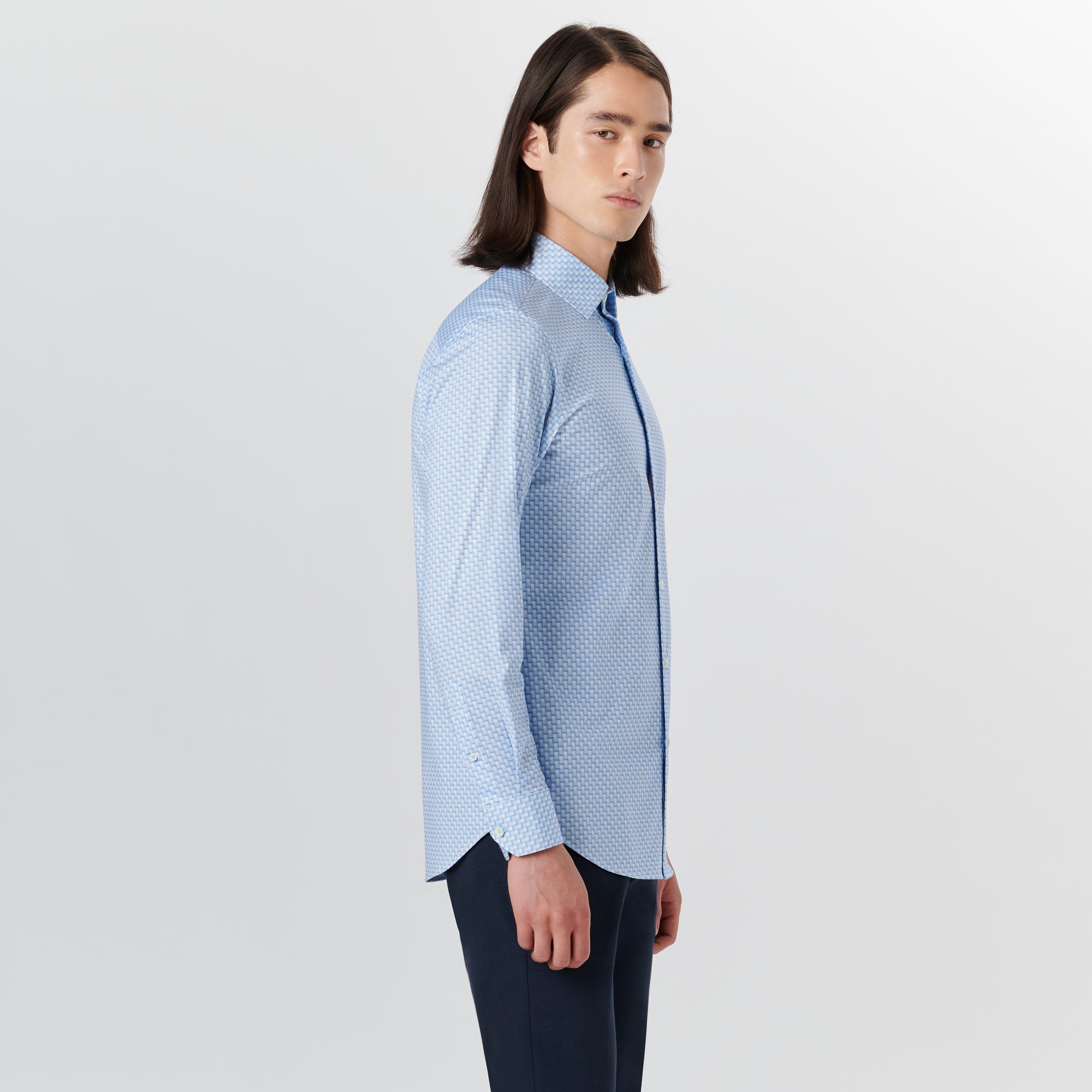 JAMES Half Drop Check OoohCotton Shirt