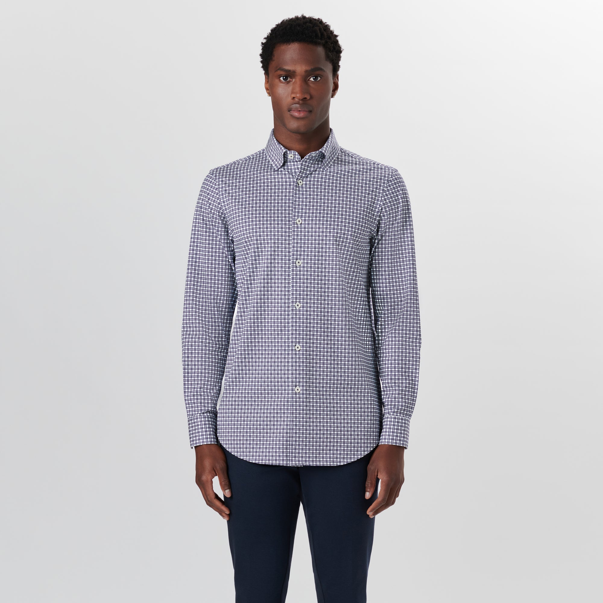 JAMES Grid Check OoohCotton Twill Shirt