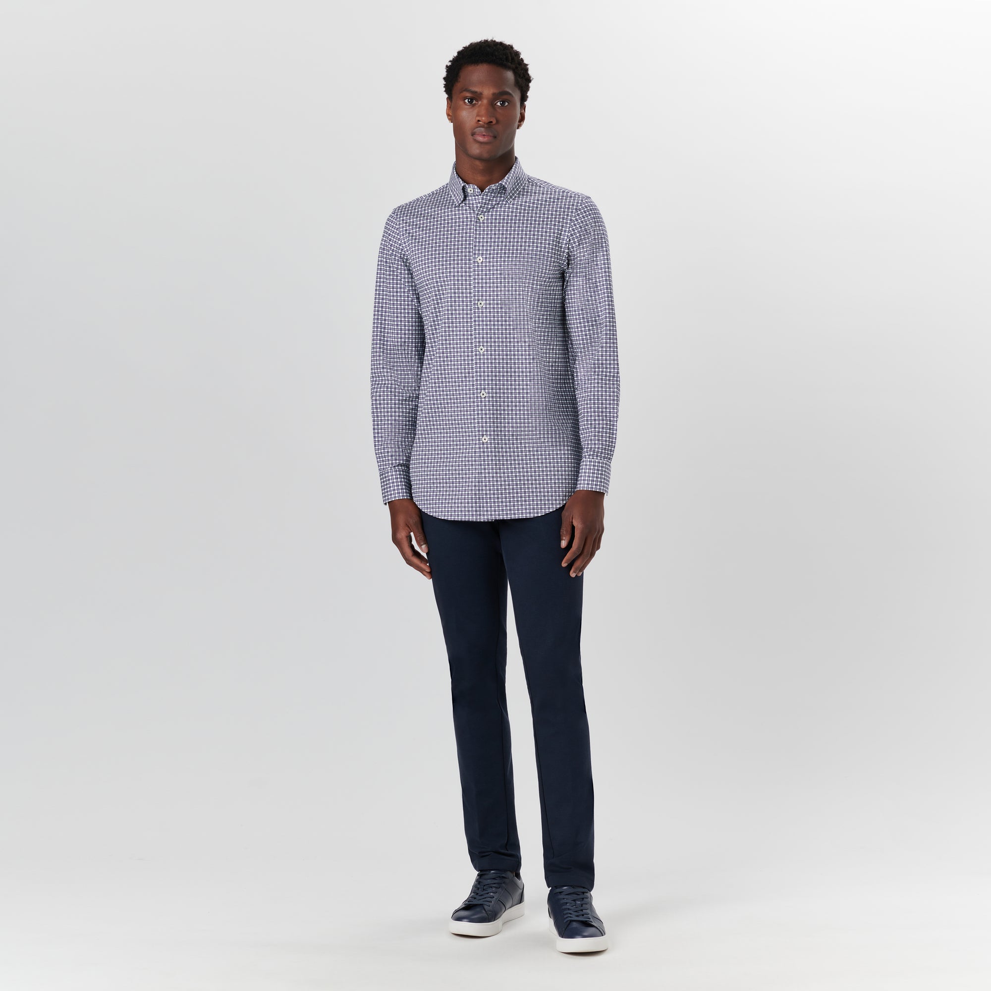 JAMES Grid Check OoohCotton Twill Shirt