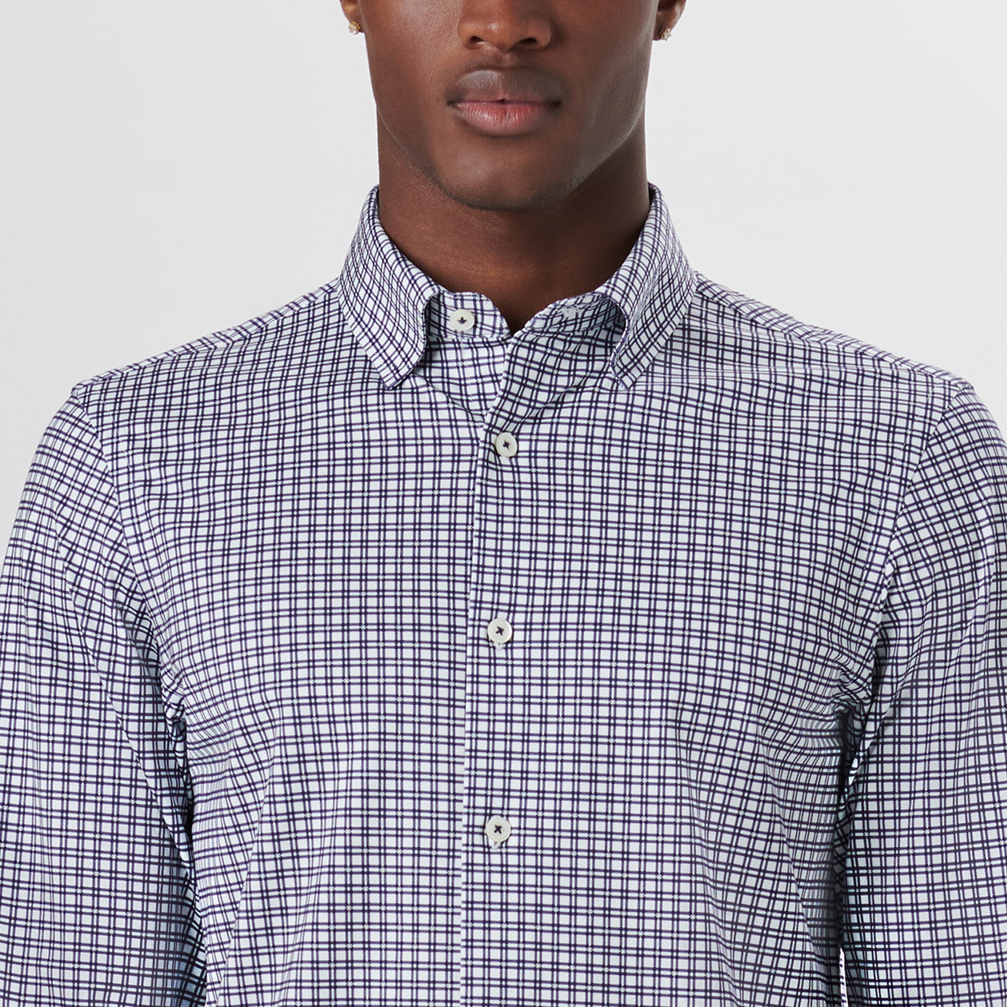 JAMES Grid Check OoohCotton Twill Shirt