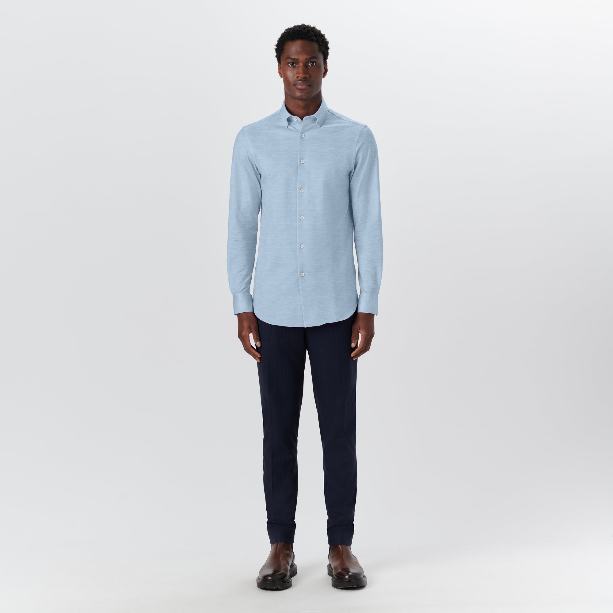 JAMES Striated OoohCotton Twill Shirt