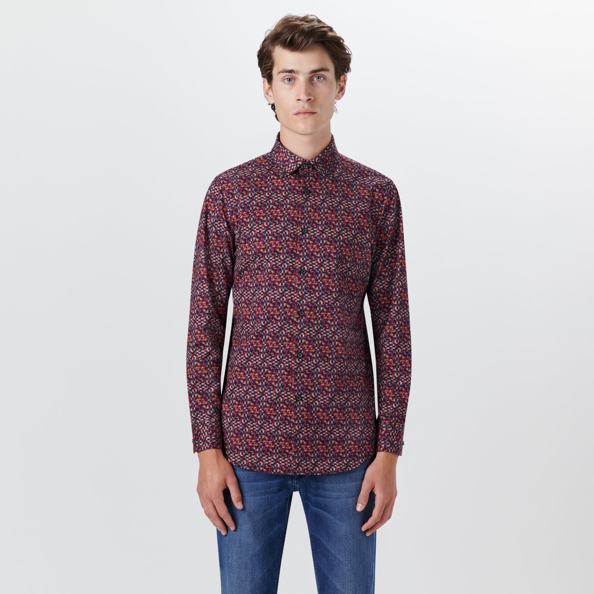 JAMES Geometric Print OoohCotton Shirt