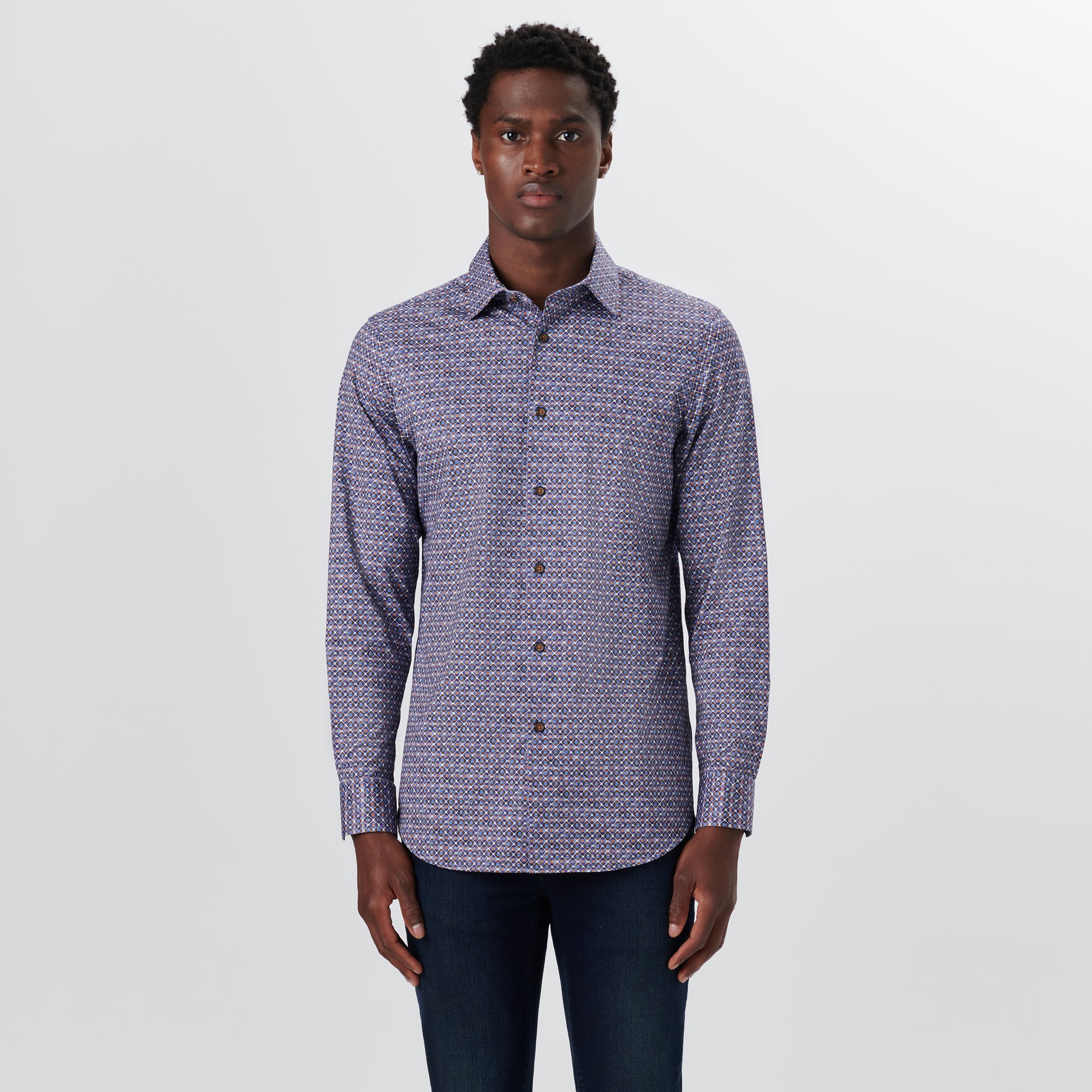 JAMES Diamond Print OoohCotton Shirt