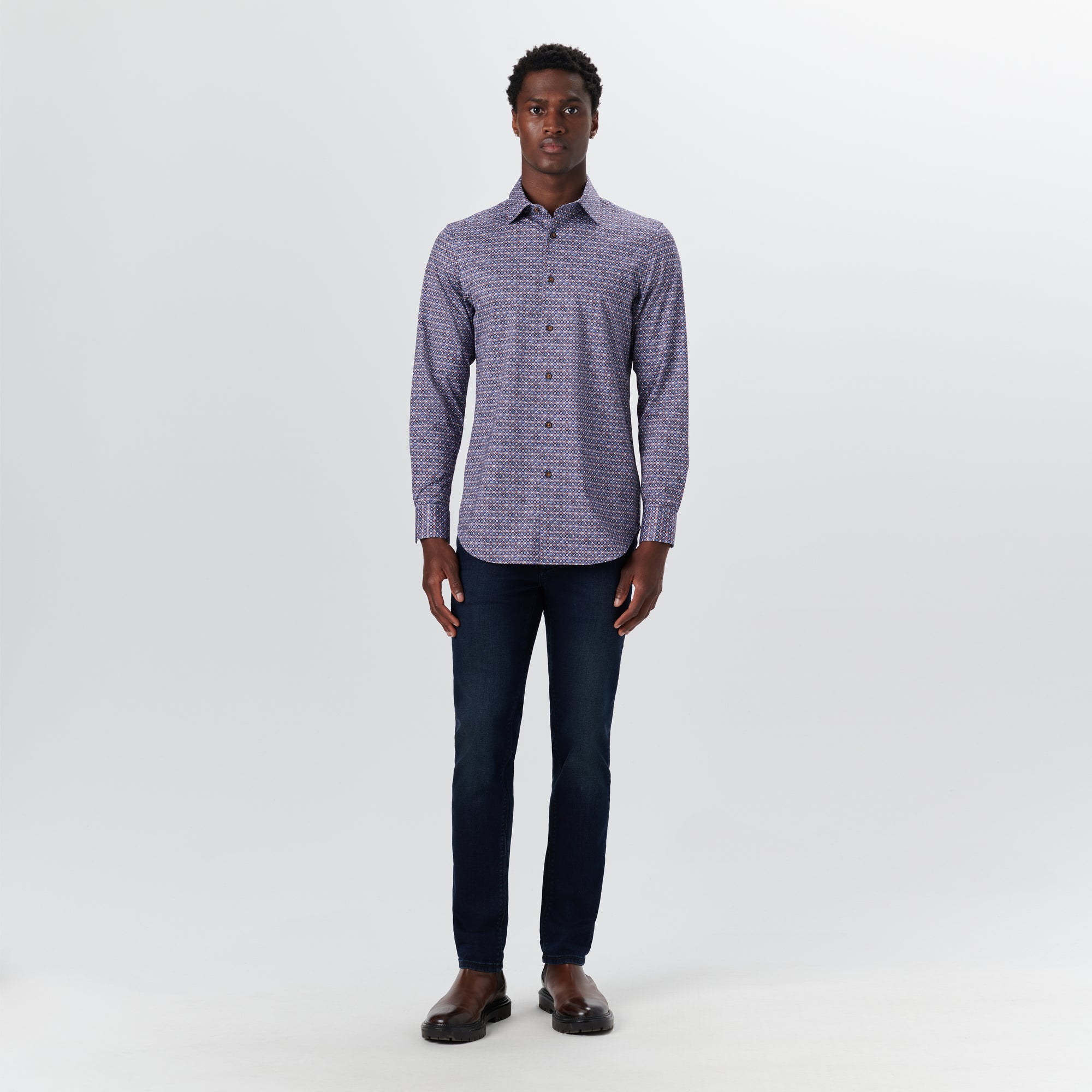 JAMES Diamond Print OoohCotton Shirt