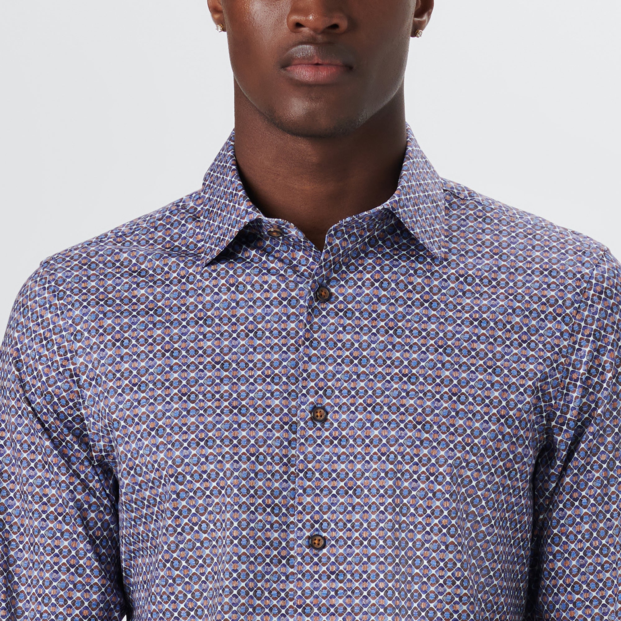 JAMES Diamond Print OoohCotton Shirt
