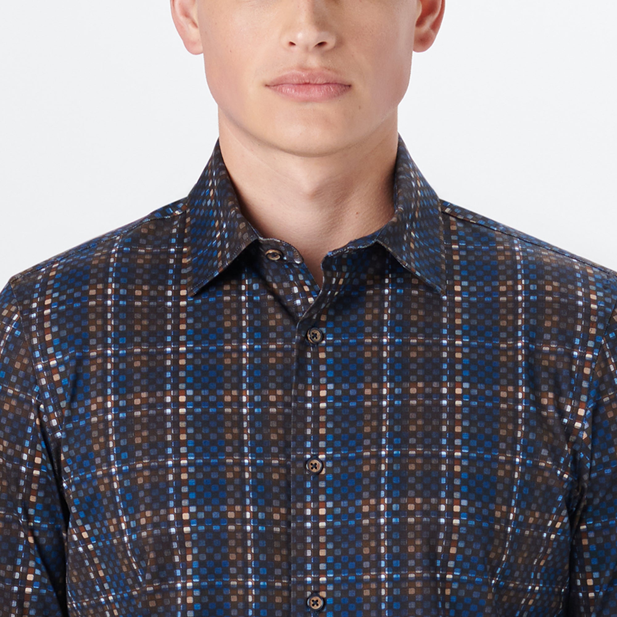 JAMES Checkerboard Check OoohCotton Shirt