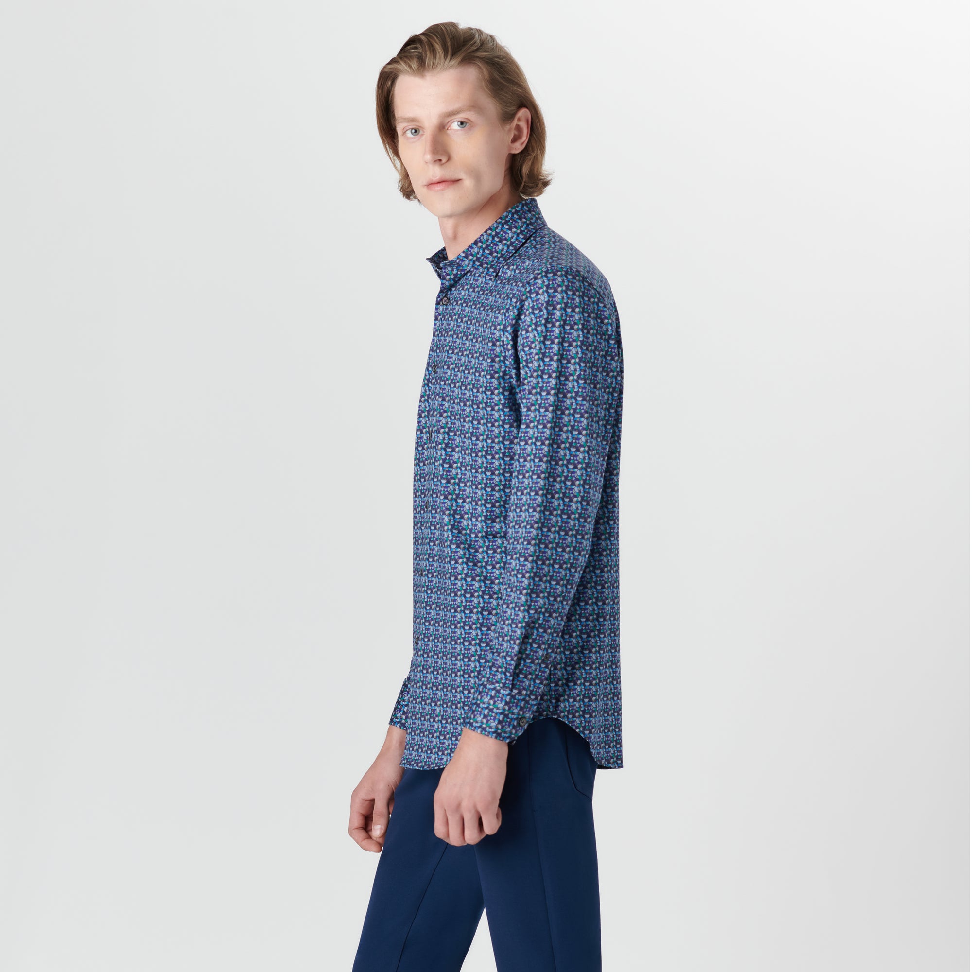 JAMES Geometric Print OoohCotton Shirt