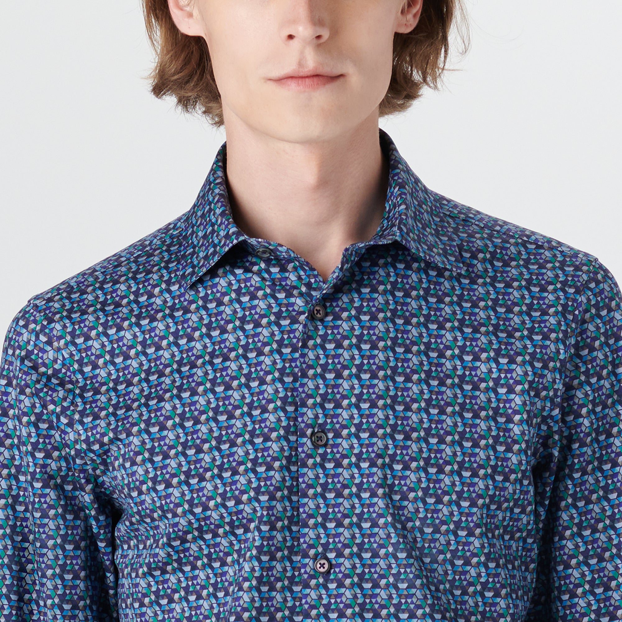 JAMES Geometric Print OoohCotton Shirt