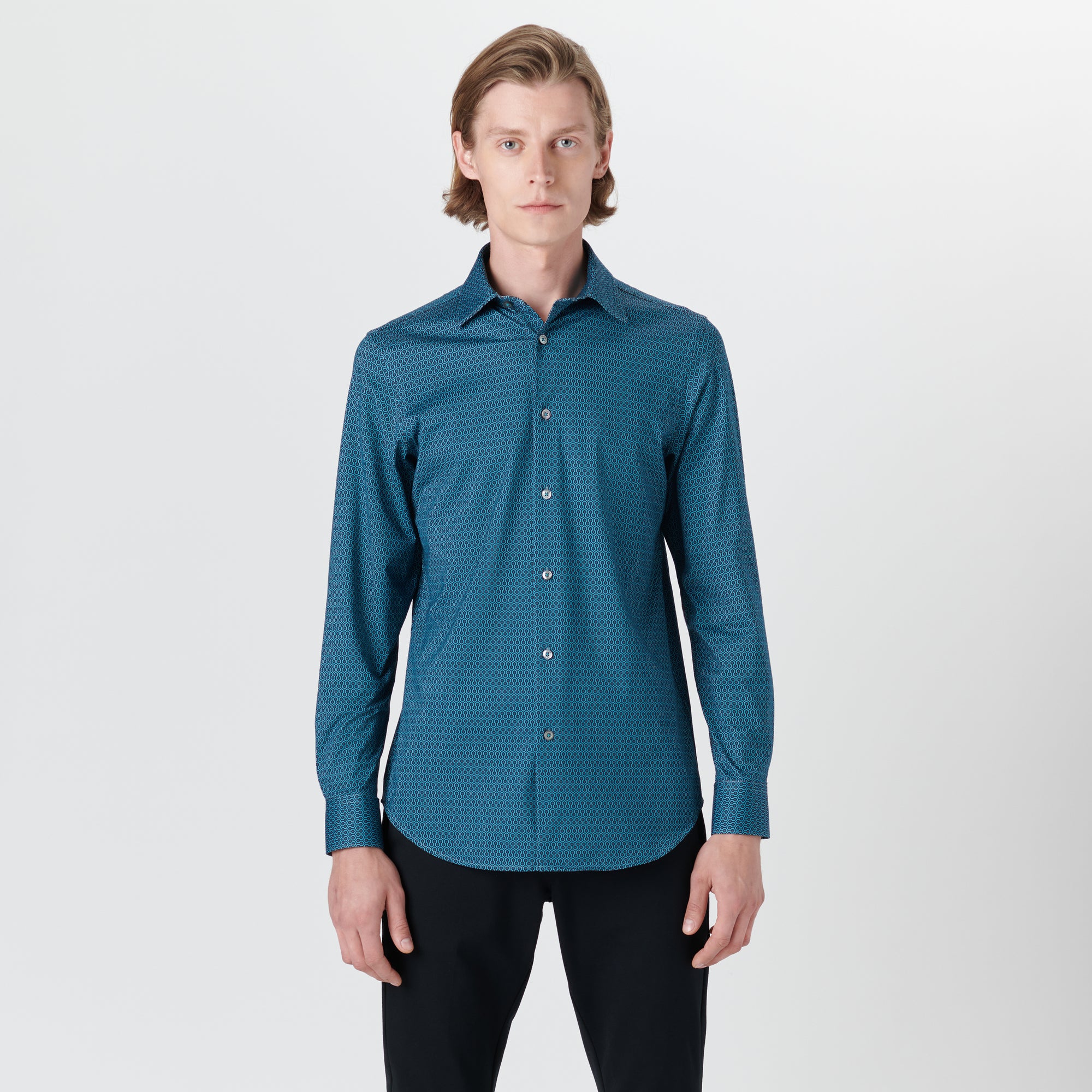 JAMES Geometric Print OoohCotton Shirt