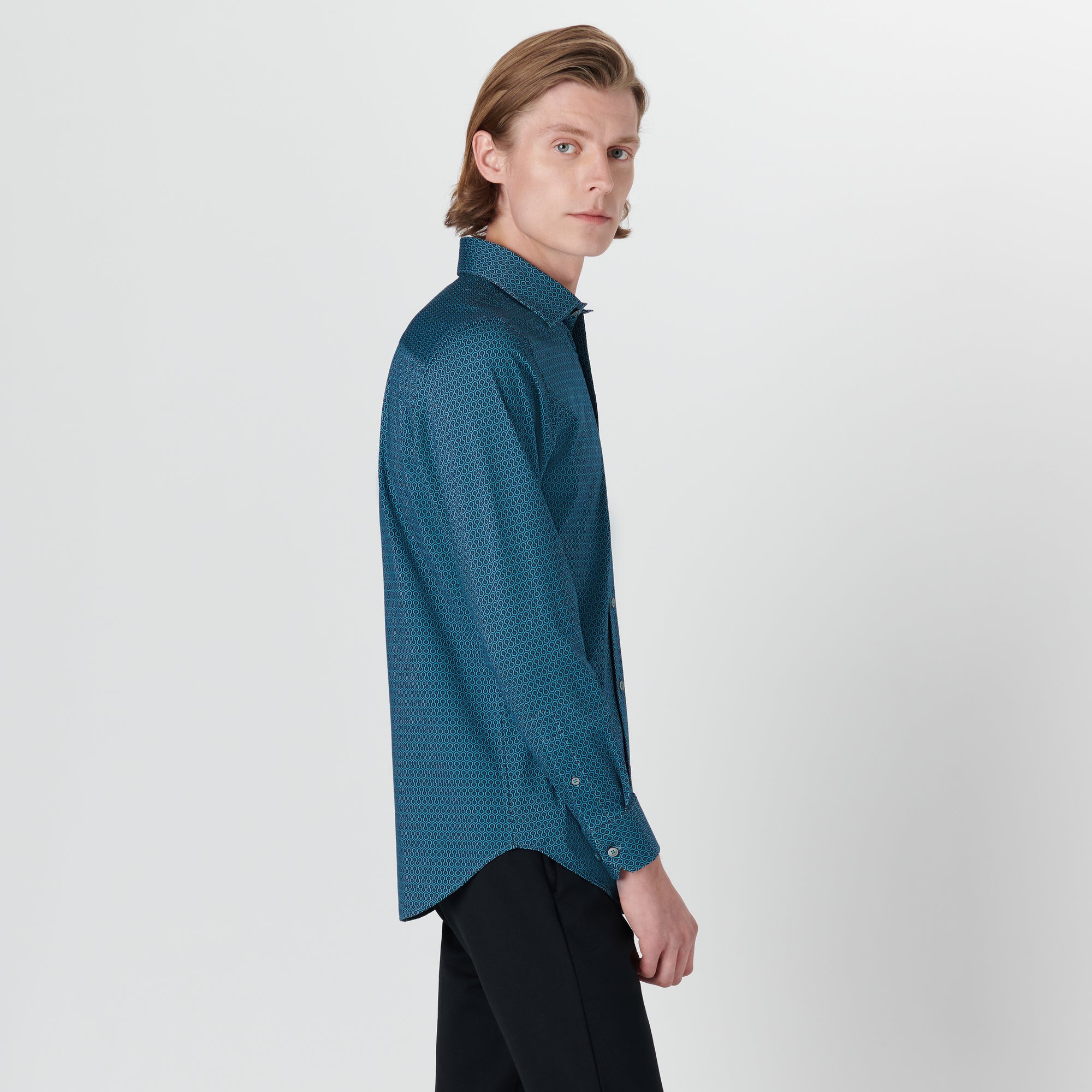 JAMES Geometric Print OoohCotton Shirt