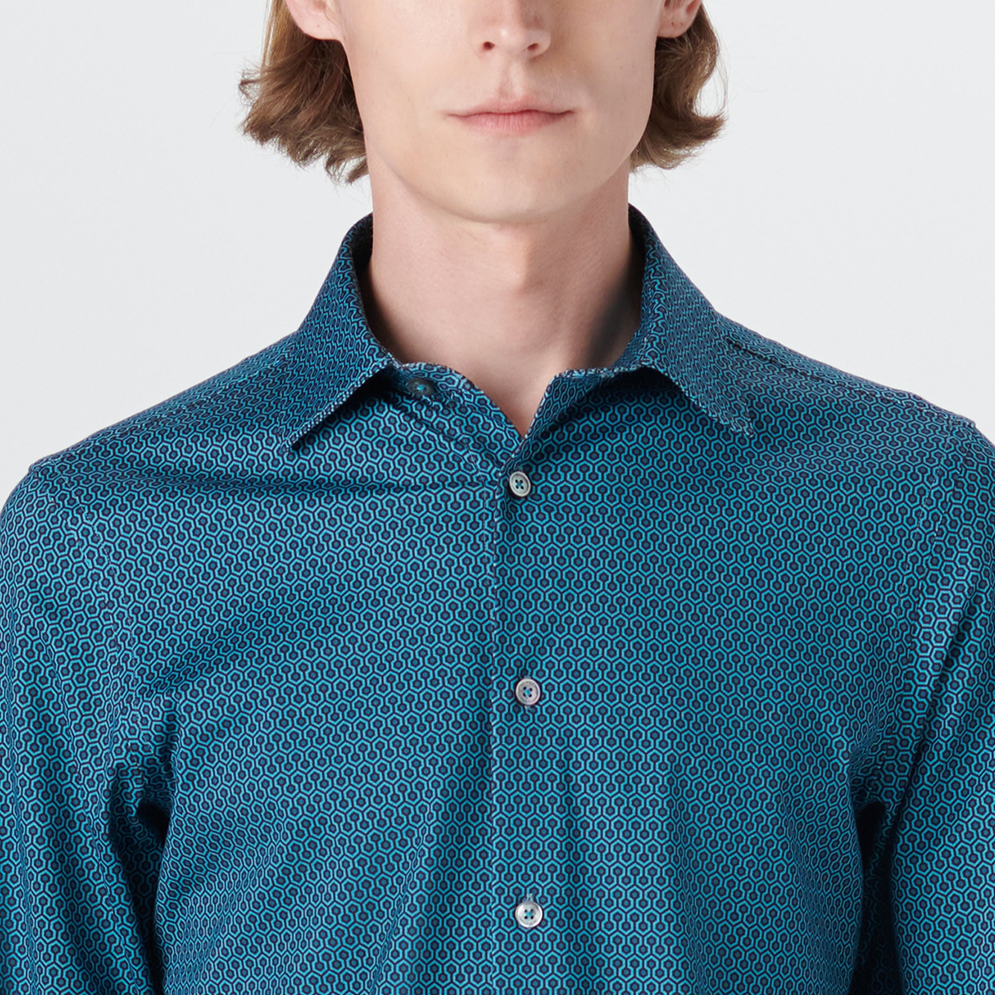 JAMES Geometric Print OoohCotton Shirt