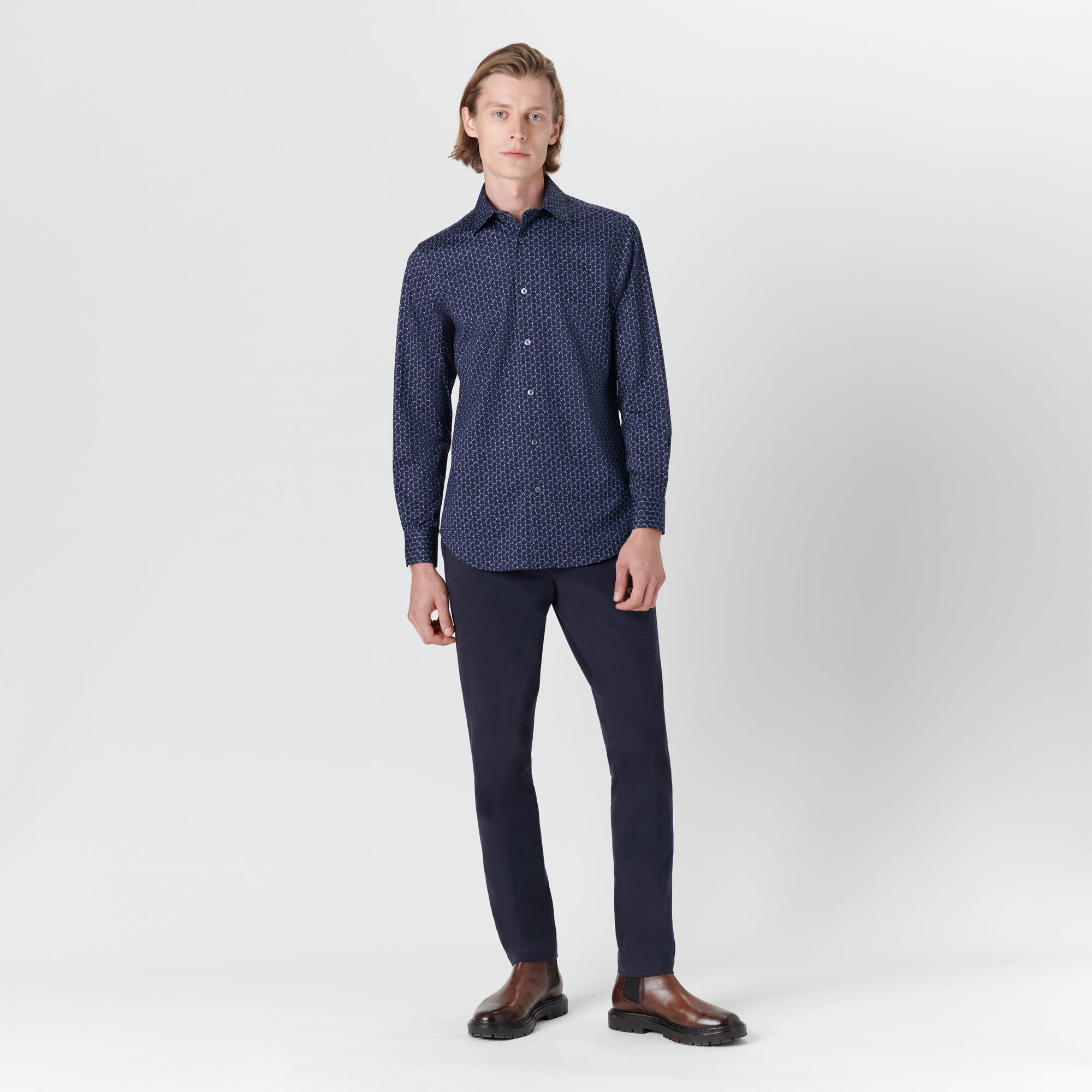 JAMES Chain Link Print OoohCotton Shirt