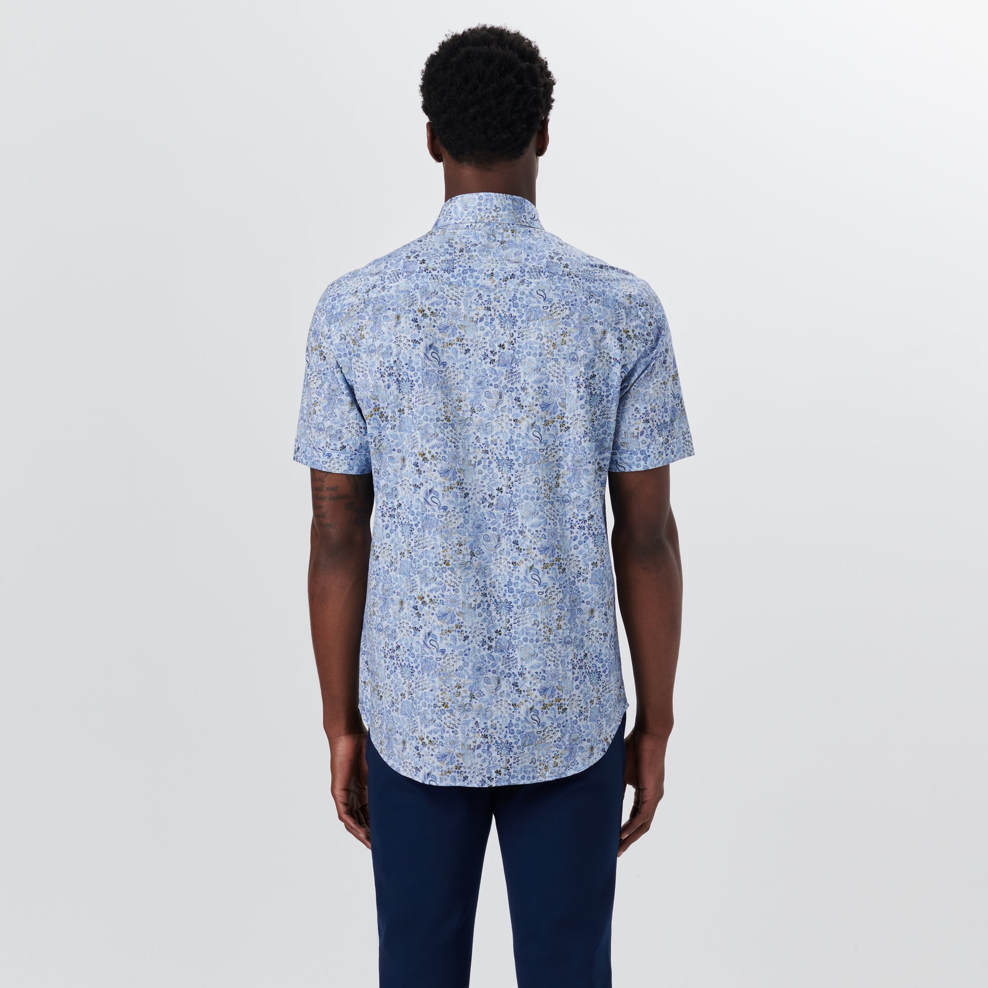 MILES Floral Print OoohCotton Short Sleeve Shirt