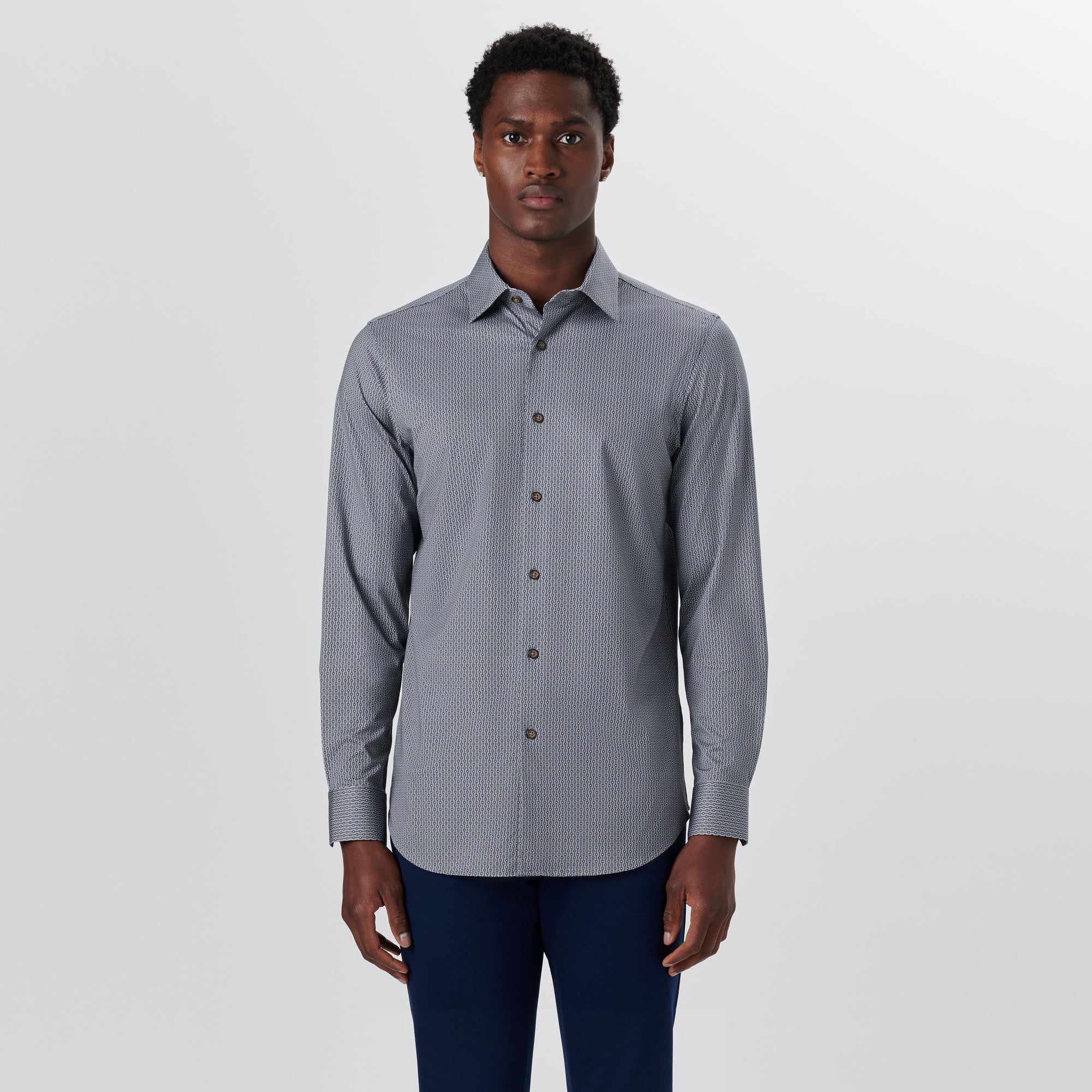 JAMES Pin Check and Stripe OoohCotton Shirt