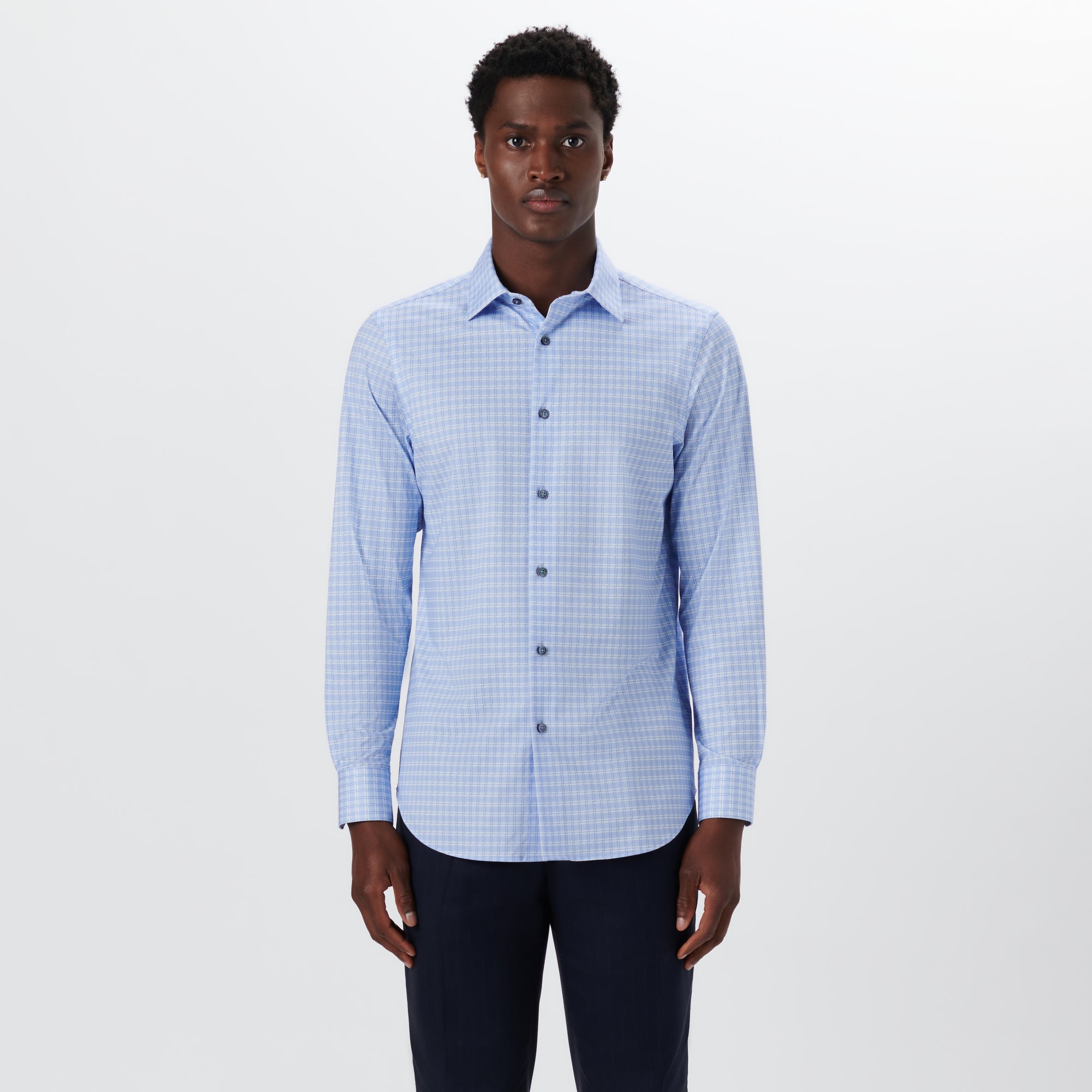 JAMES Basketweave Check OoohCotton Shirt