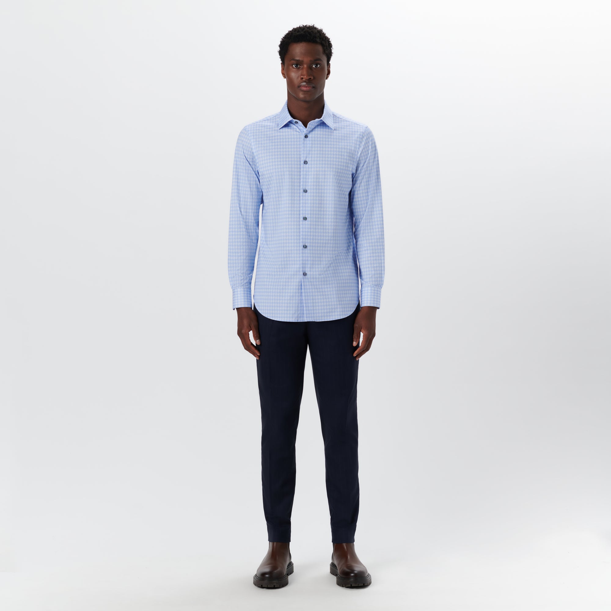 JAMES Basketweave Check OoohCotton Shirt
