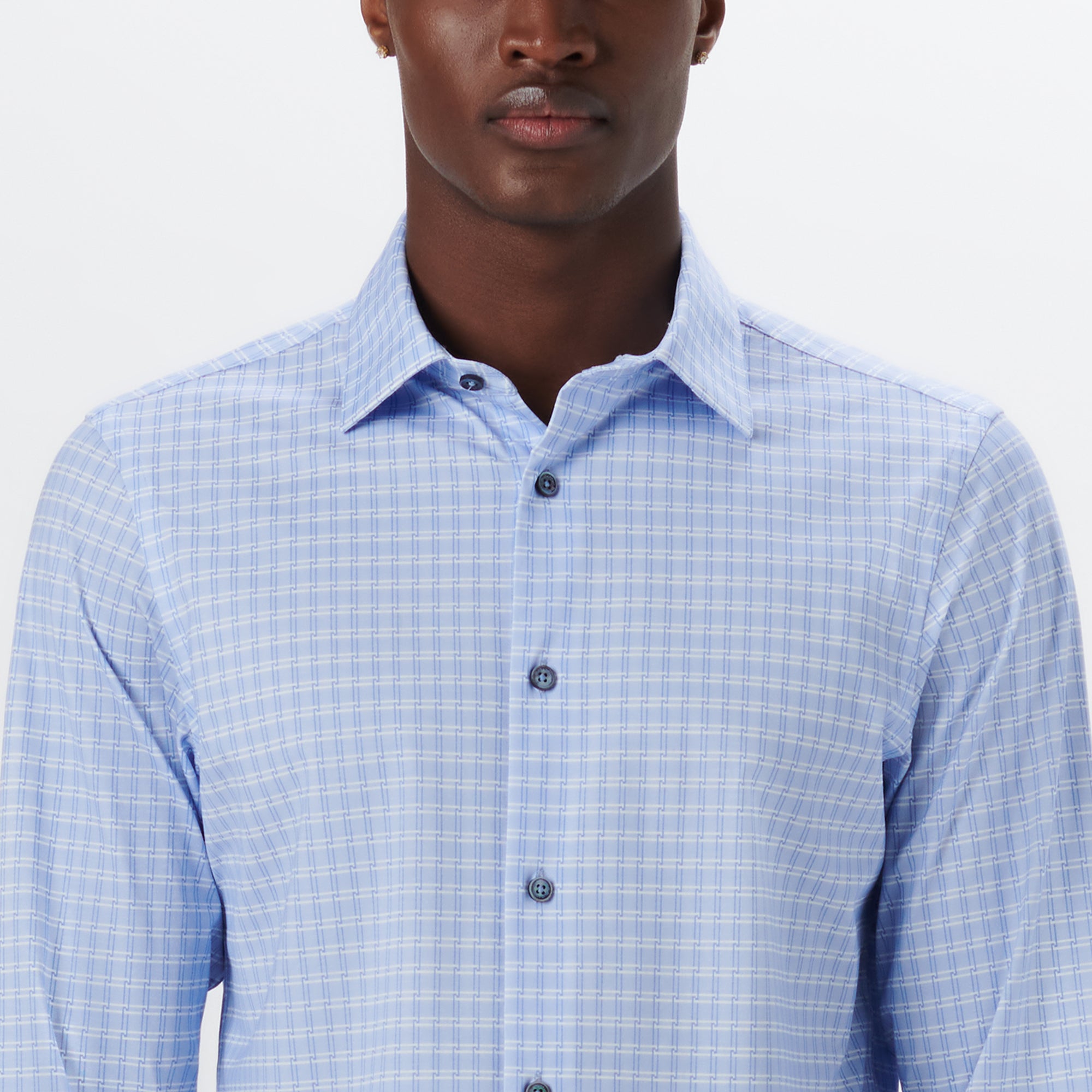 JAMES Basketweave Check OoohCotton Shirt