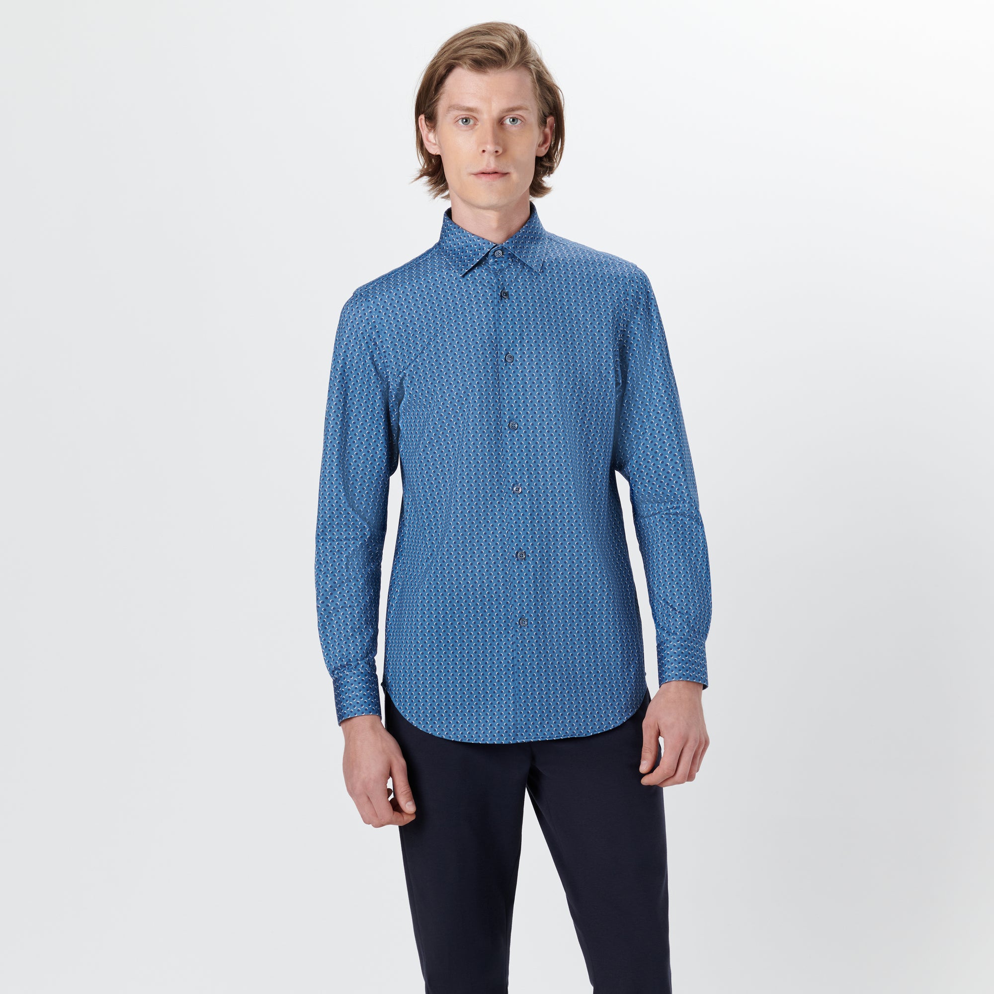 JAMES Double Dot Print OoohCotton Twill Shirt