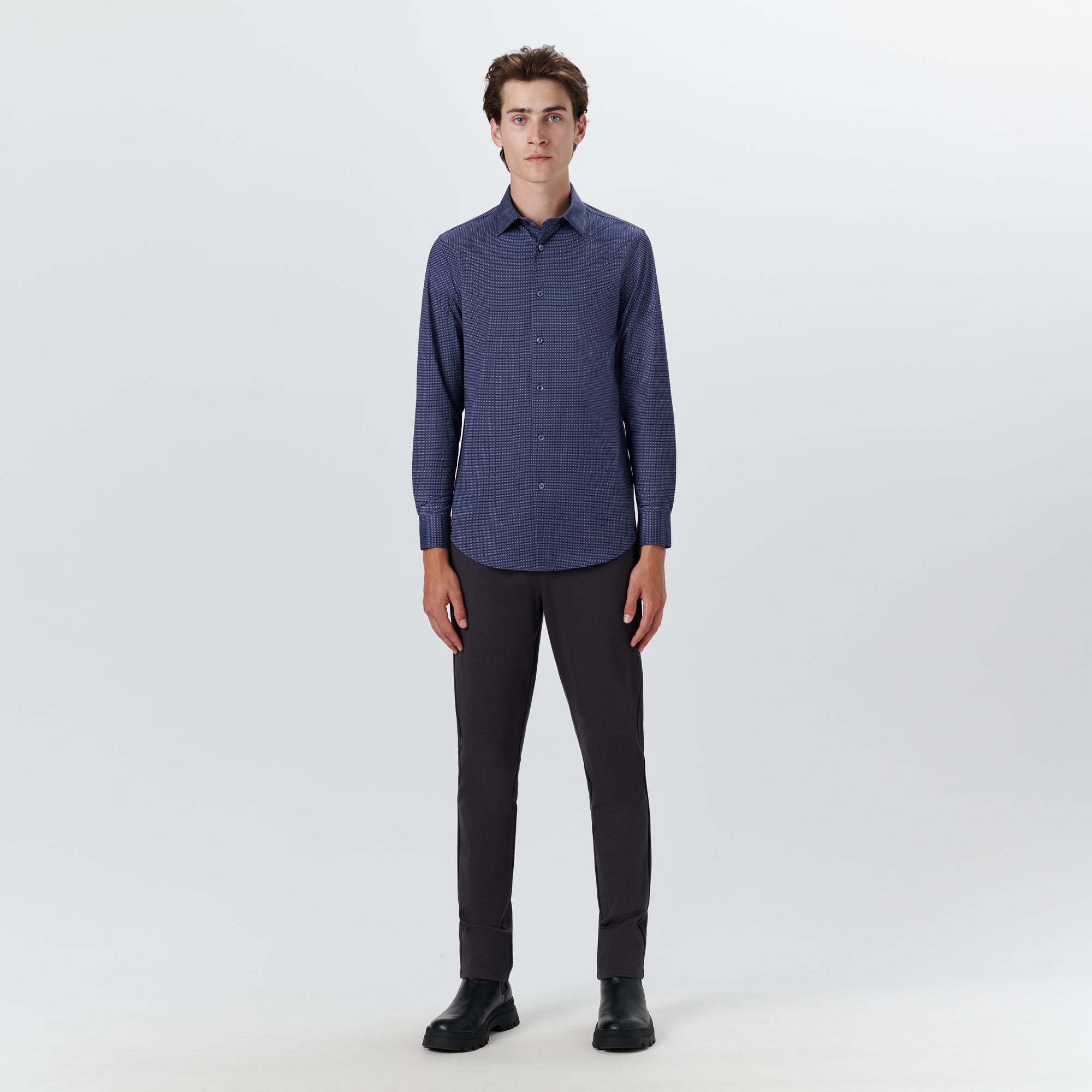 JAMES Dot and Stripe Print OoohCotton Shirt