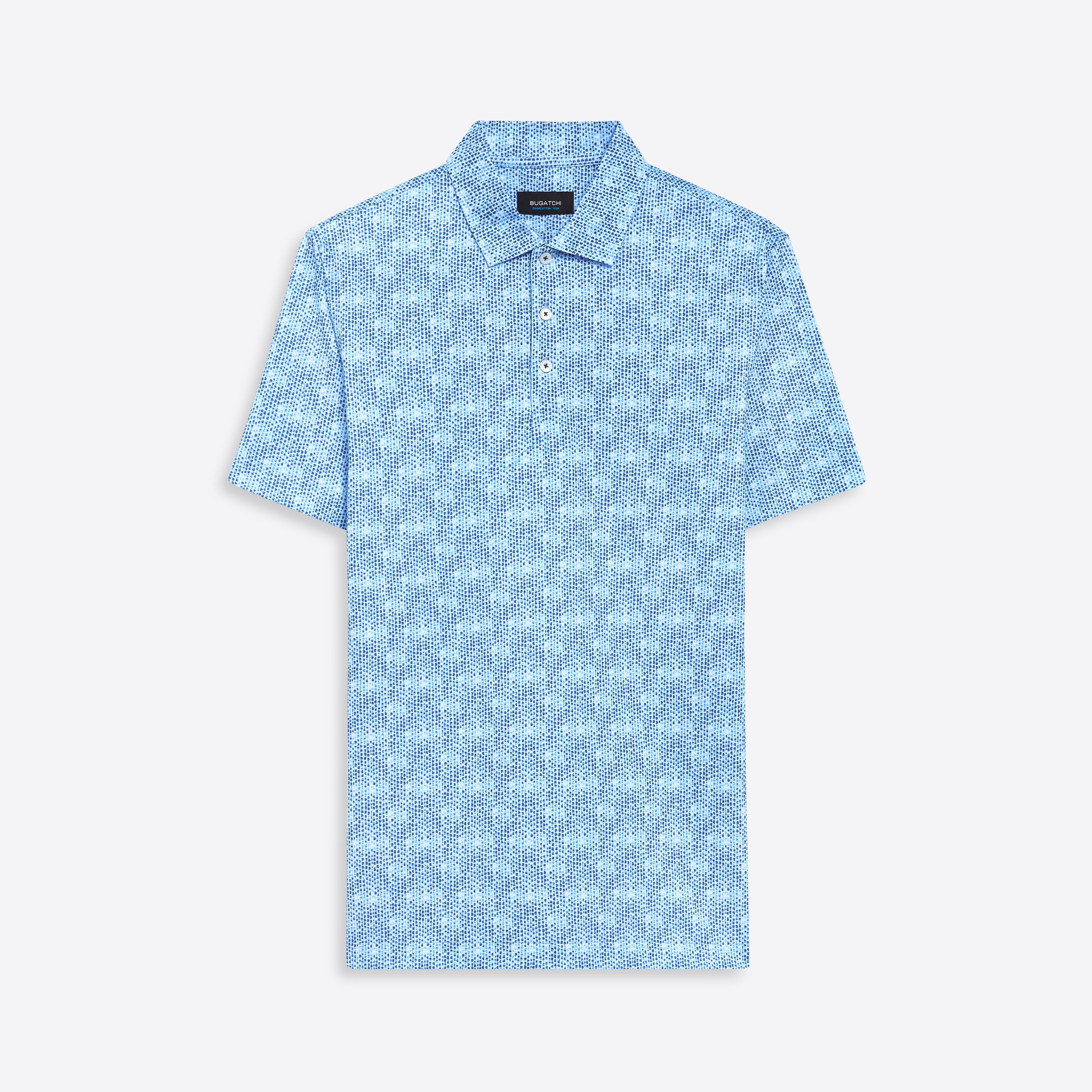 VICTOR Abstract Print OoohCotton Polo – BUGATCHI