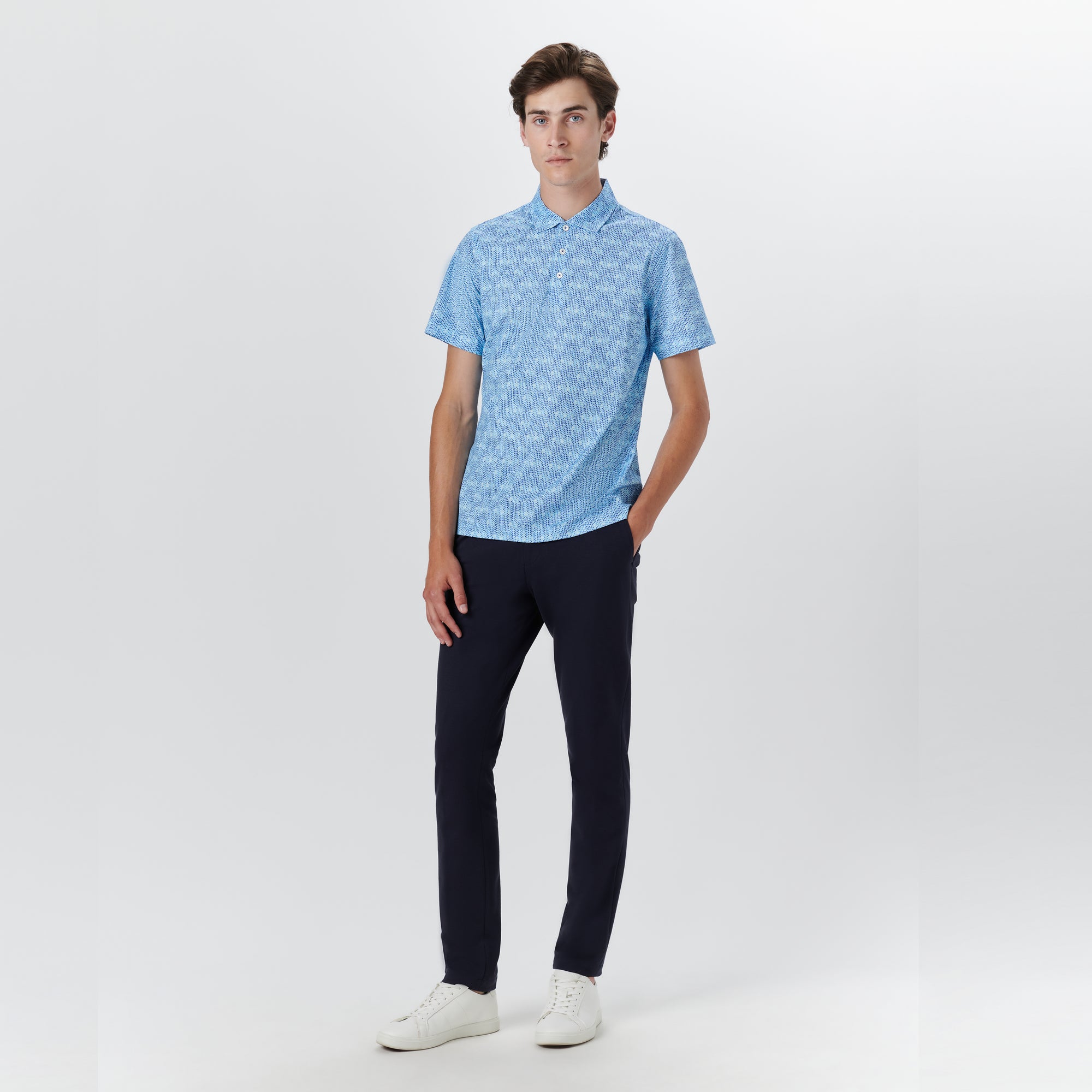 VICTOR Abstract Print OoohCotton Polo
