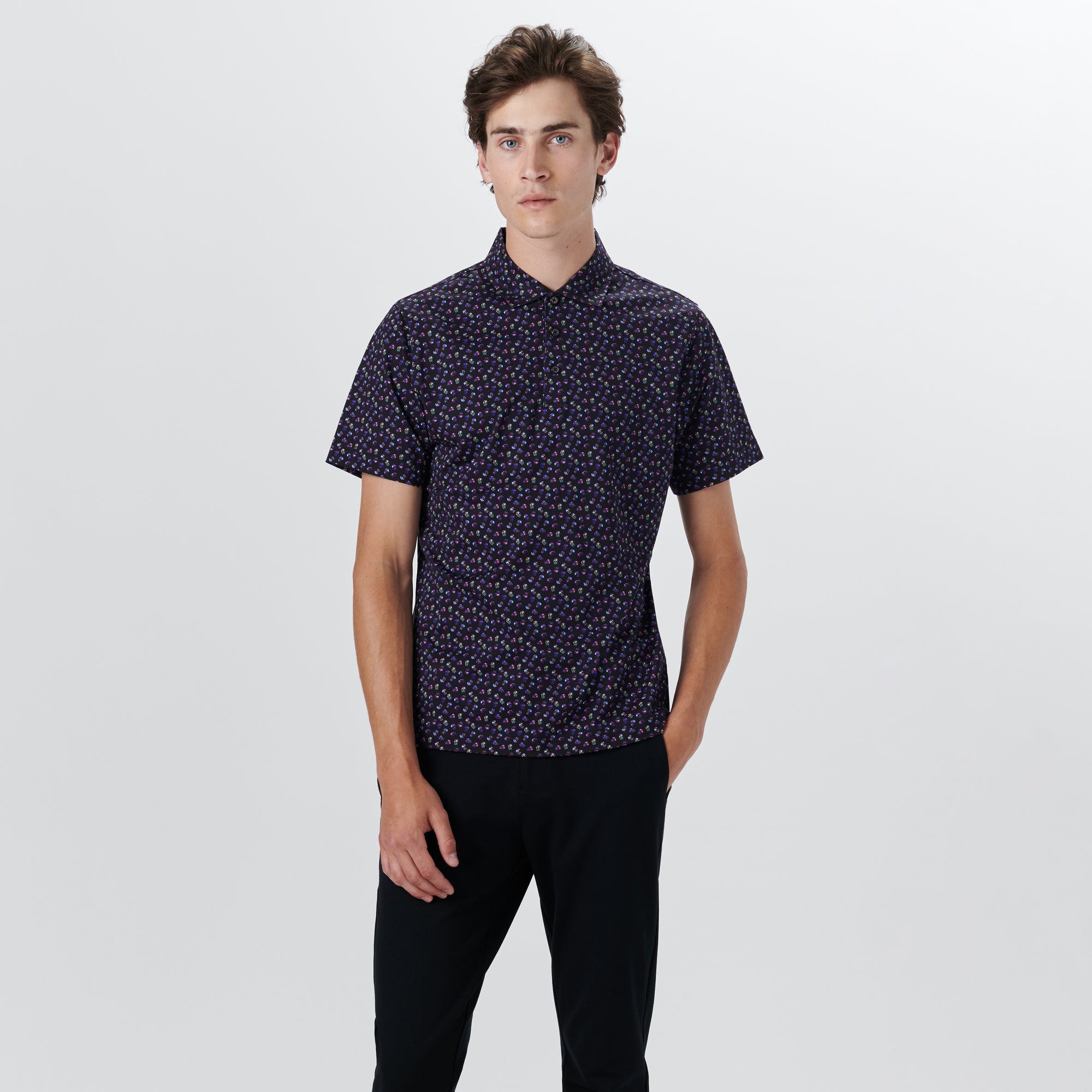 VICTOR Skull Print OoohCotton Polo