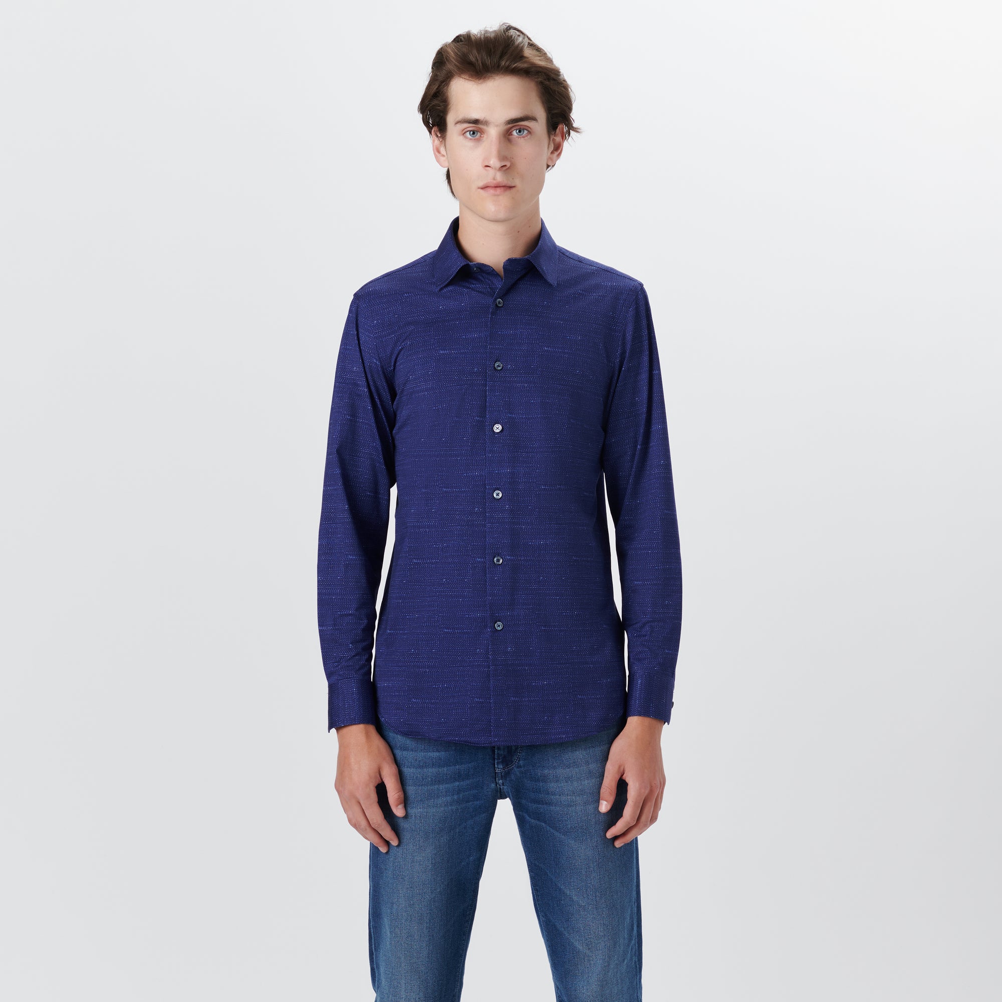 JAMES Textured Print OoohCotton Shirt