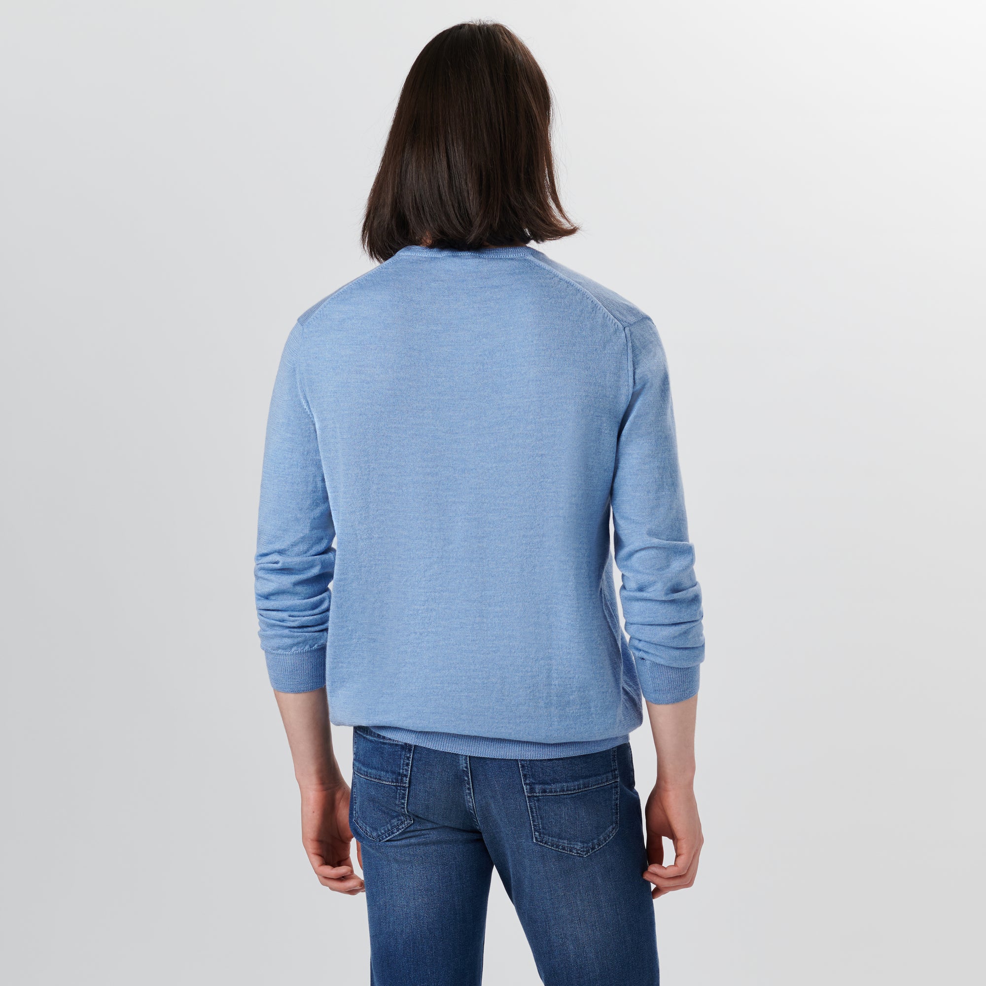 Super Merino Crew Neck Solid Sweater