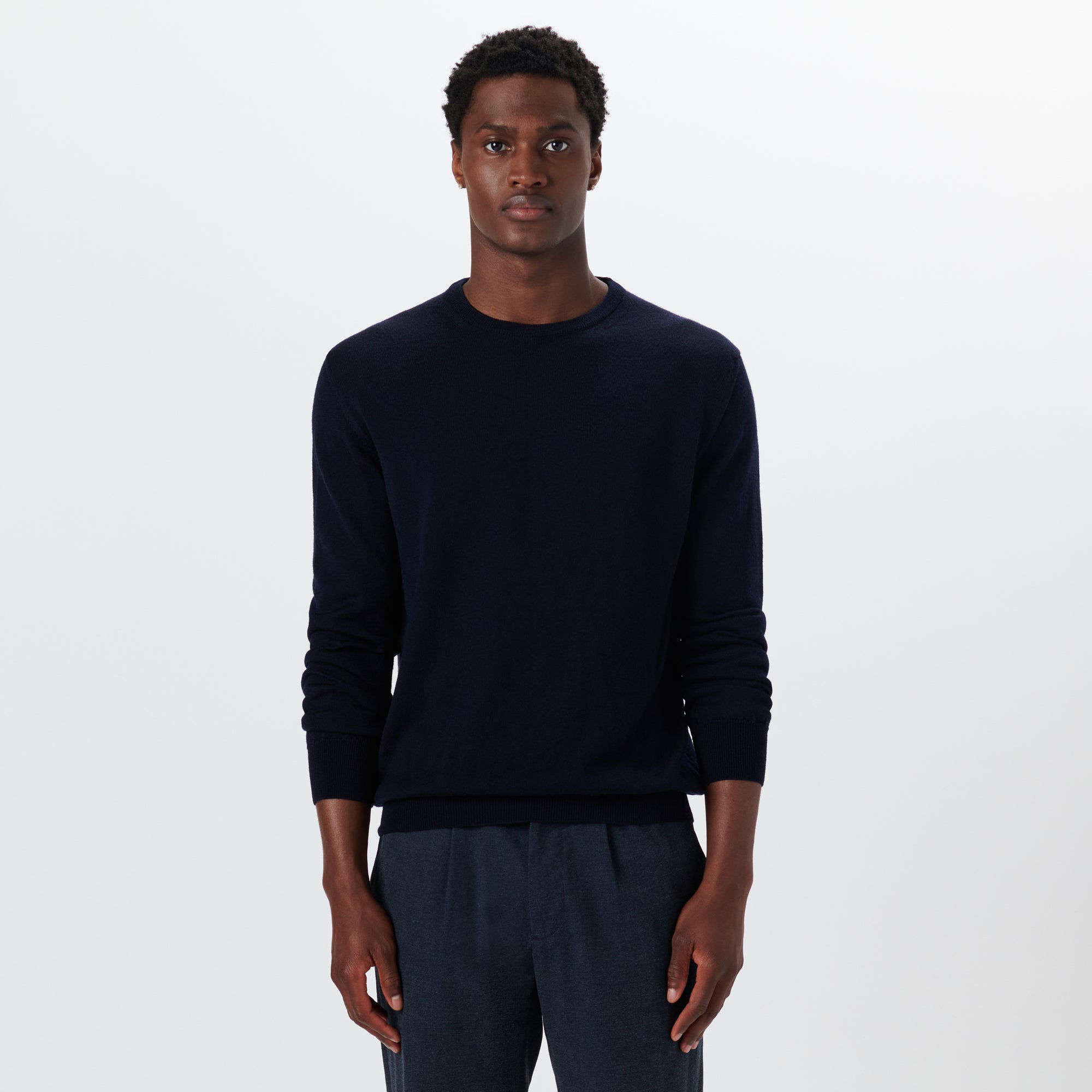 Super Merino Crew Neck Solid Sweater
