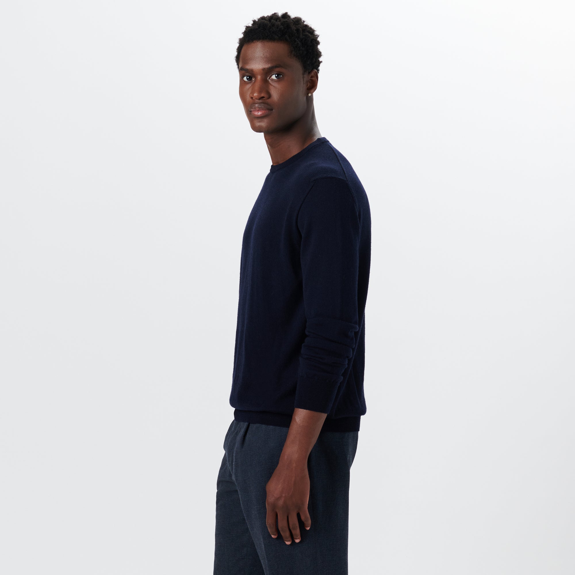 Super Merino Crew Neck Solid Sweater