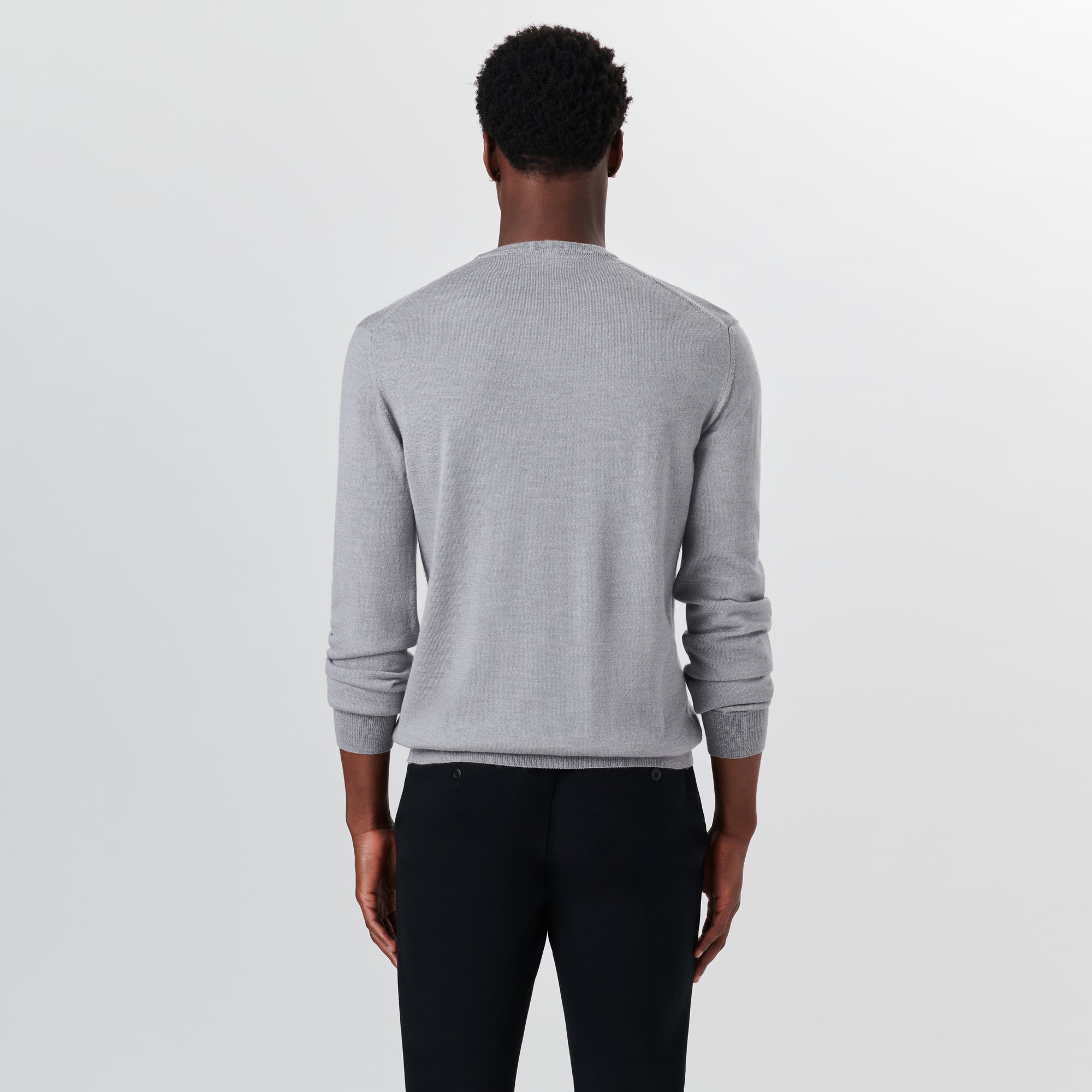 Super Merino Crew Neck Solid Sweater