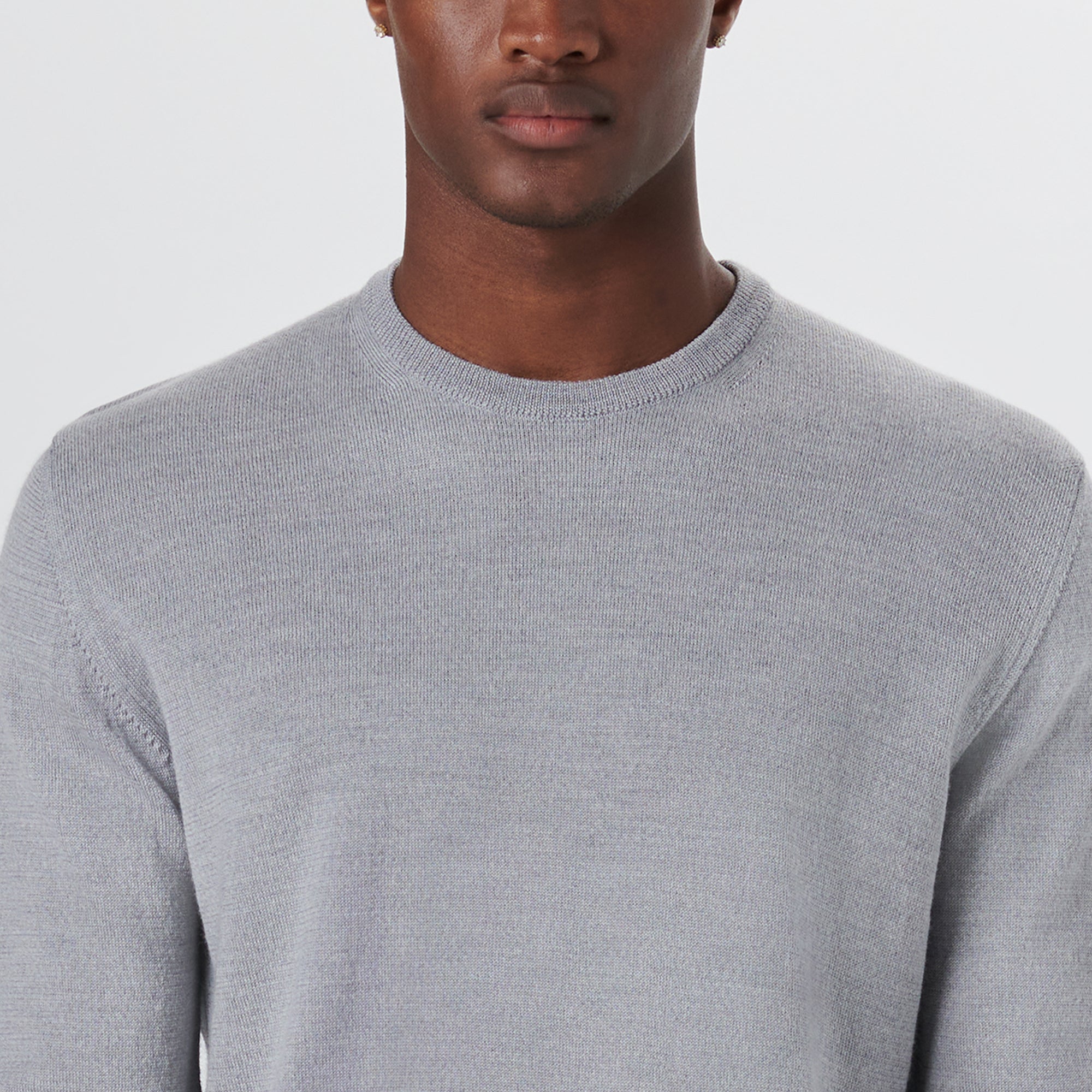 Super Merino Crew Neck Solid Sweater