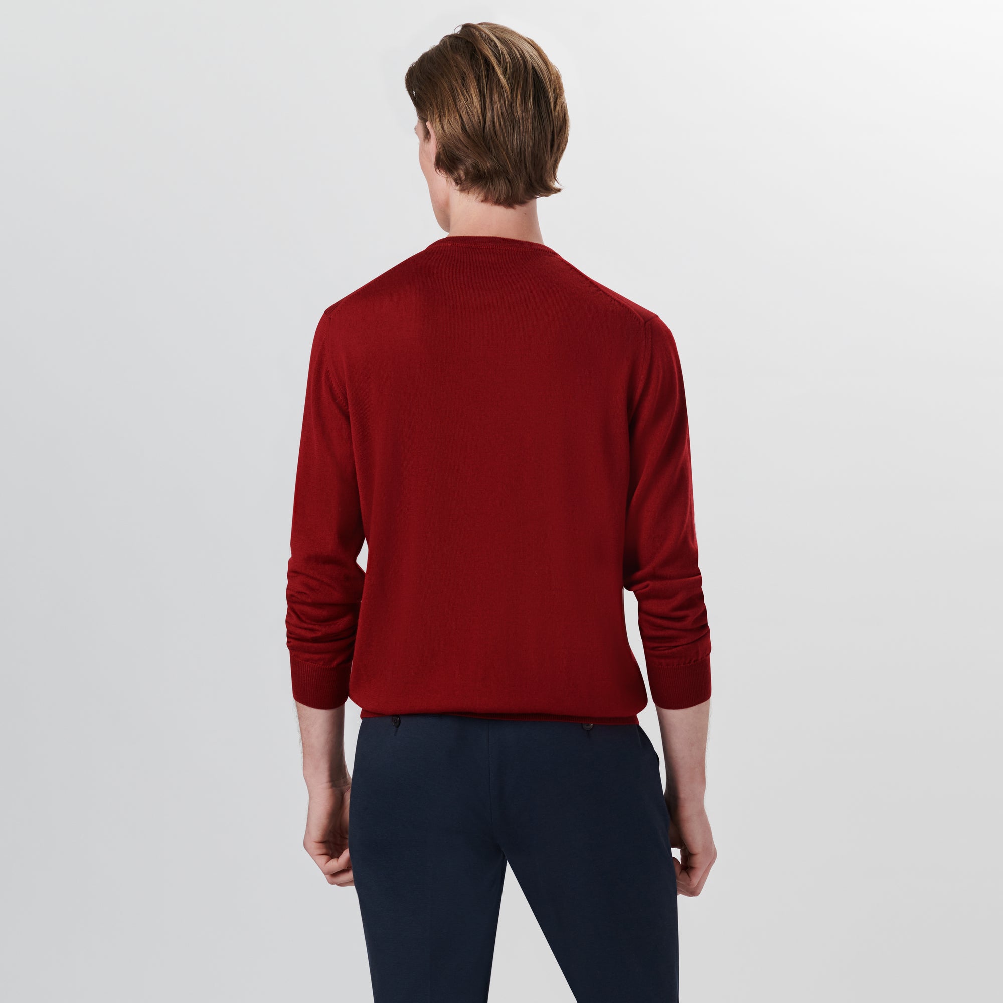 Super Merino Crew Neck Solid Sweater