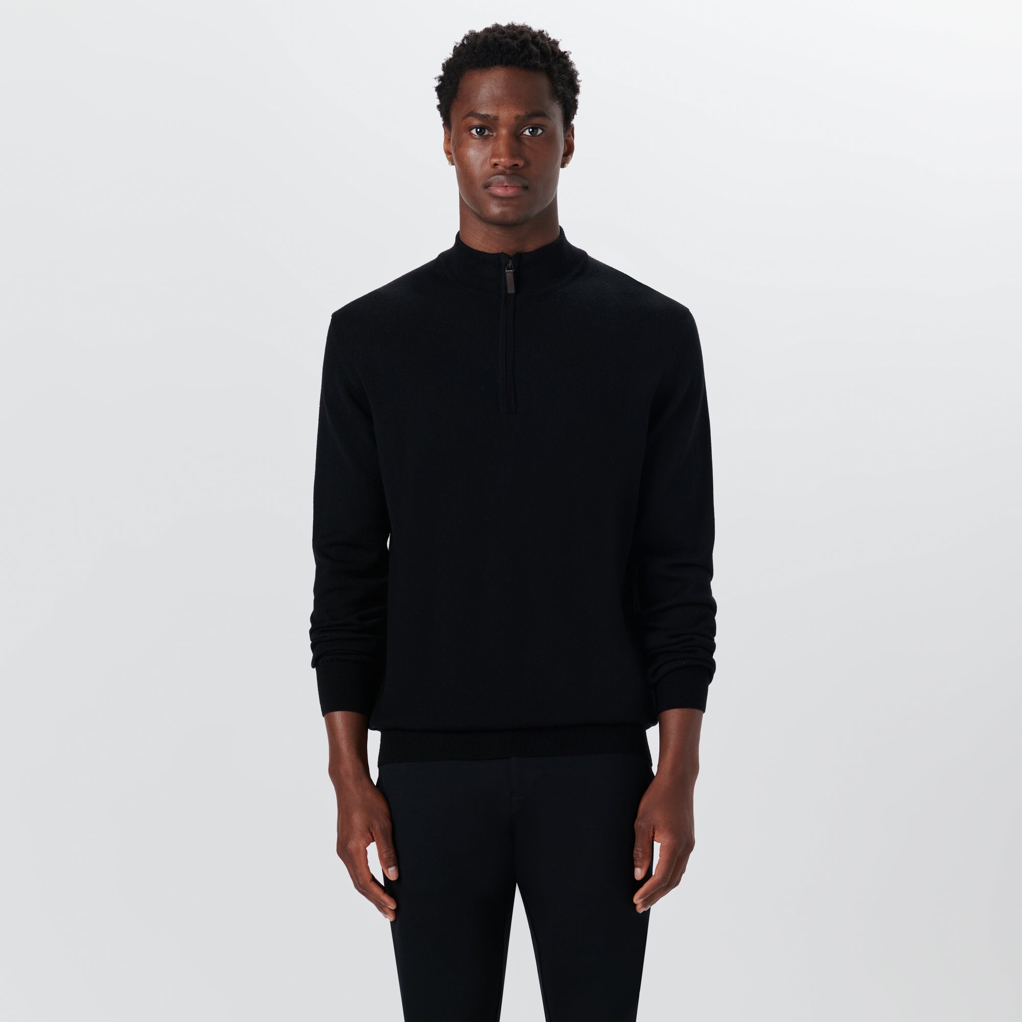 Super Merino Solid Quarter Zip Sweater