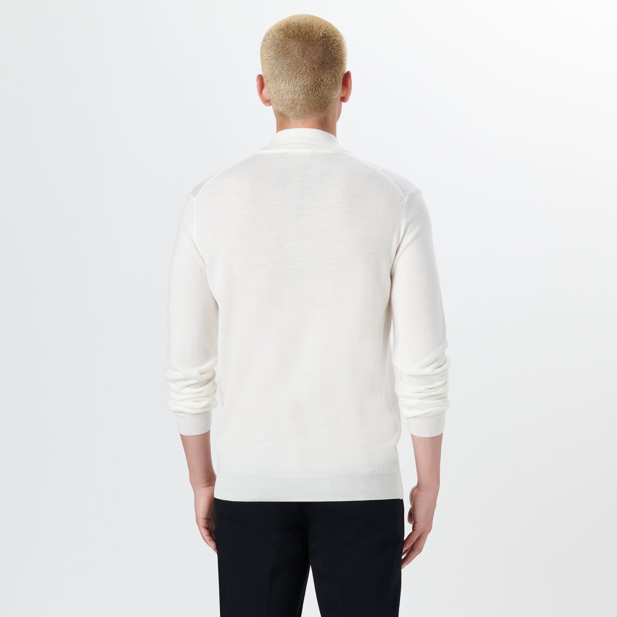 Super Merino Solid Quarter Zip Sweater