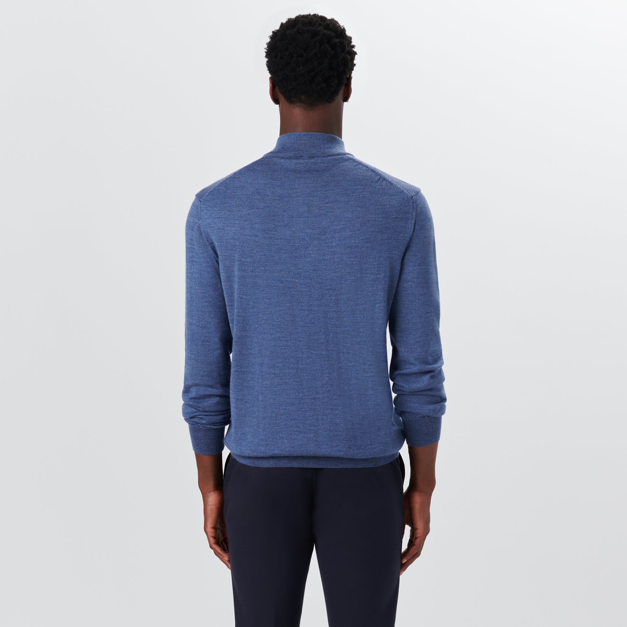 Super Merino Solid Quarter Zip Sweater