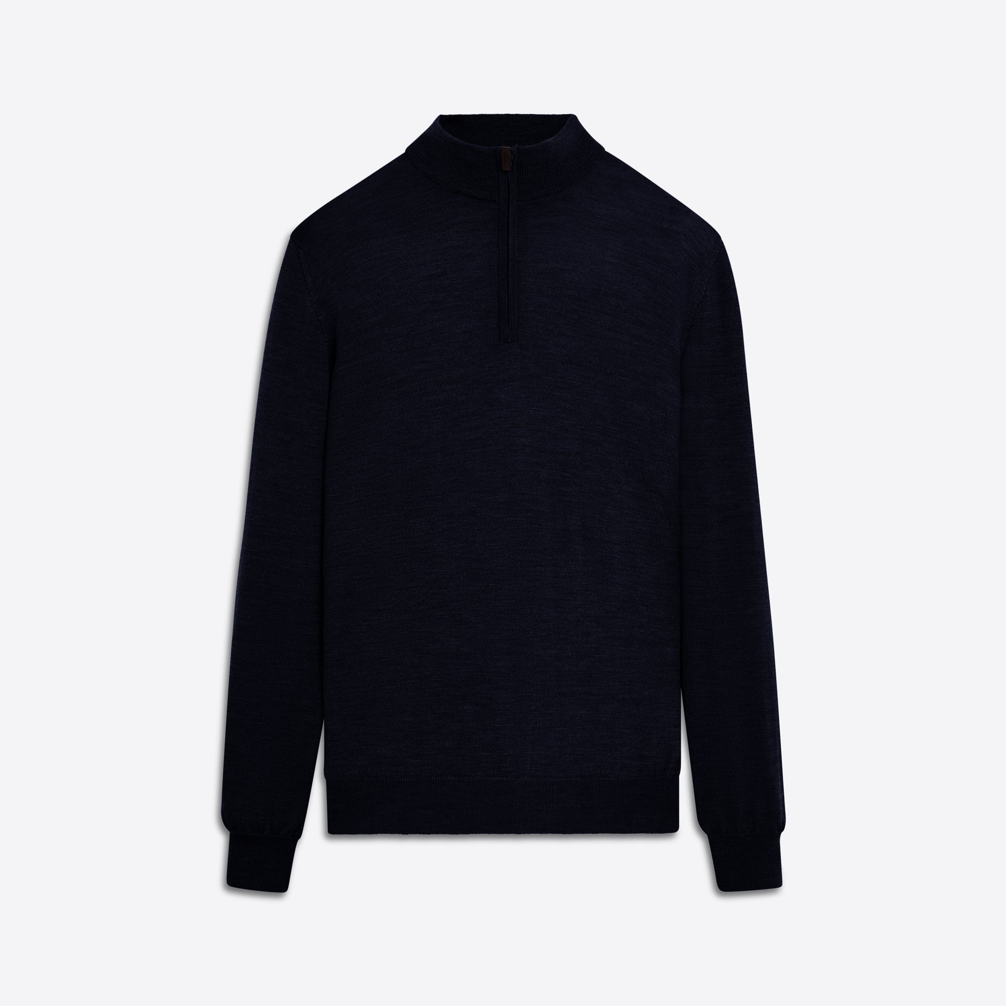 Super Merino Solid Quarter Zip Sweater