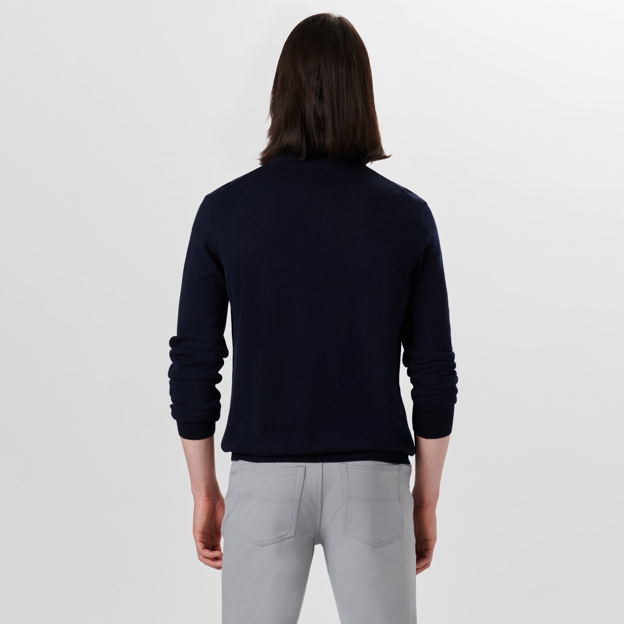 Super Merino Solid Quarter Zip Sweater