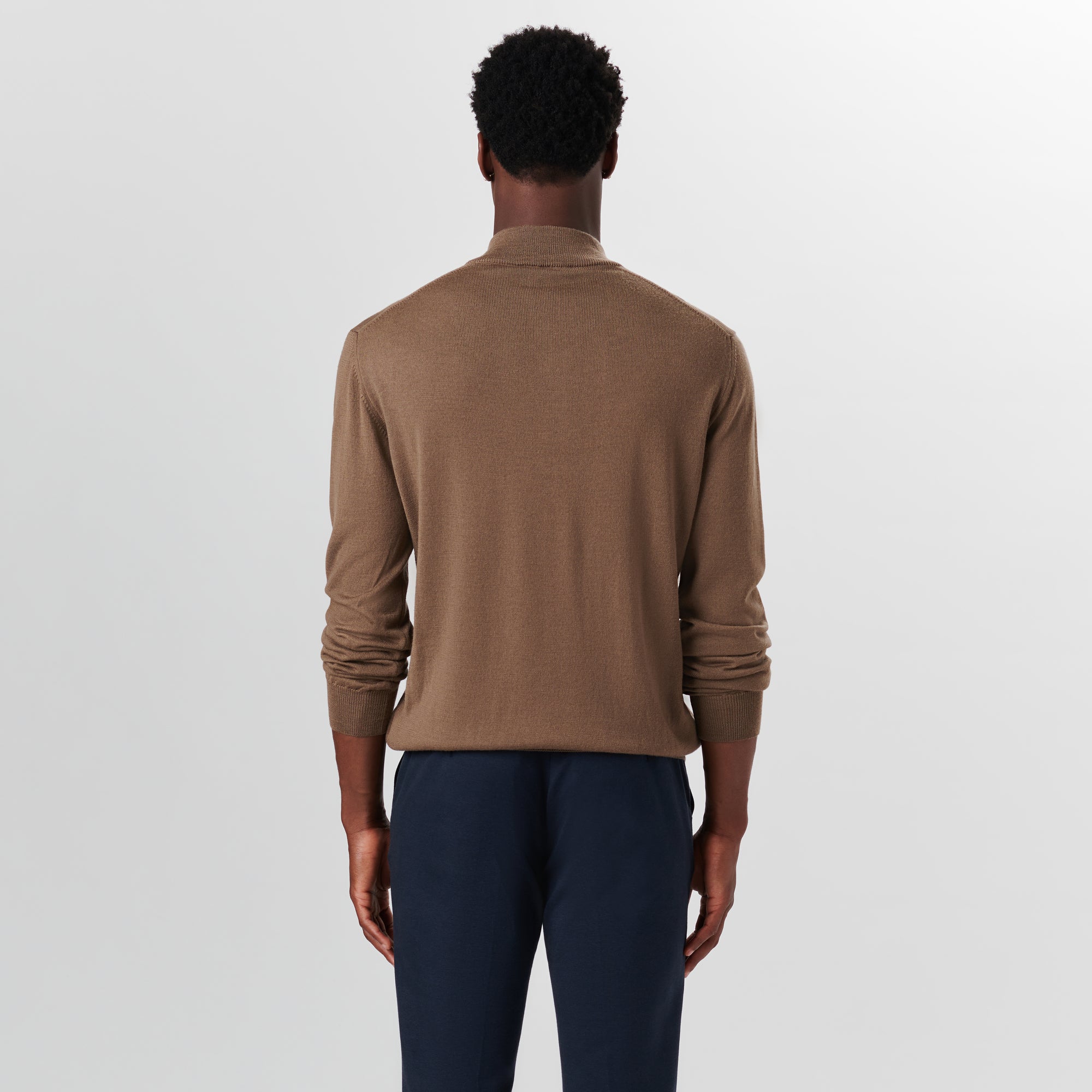 Super Merino Solid Quarter Zip Sweater