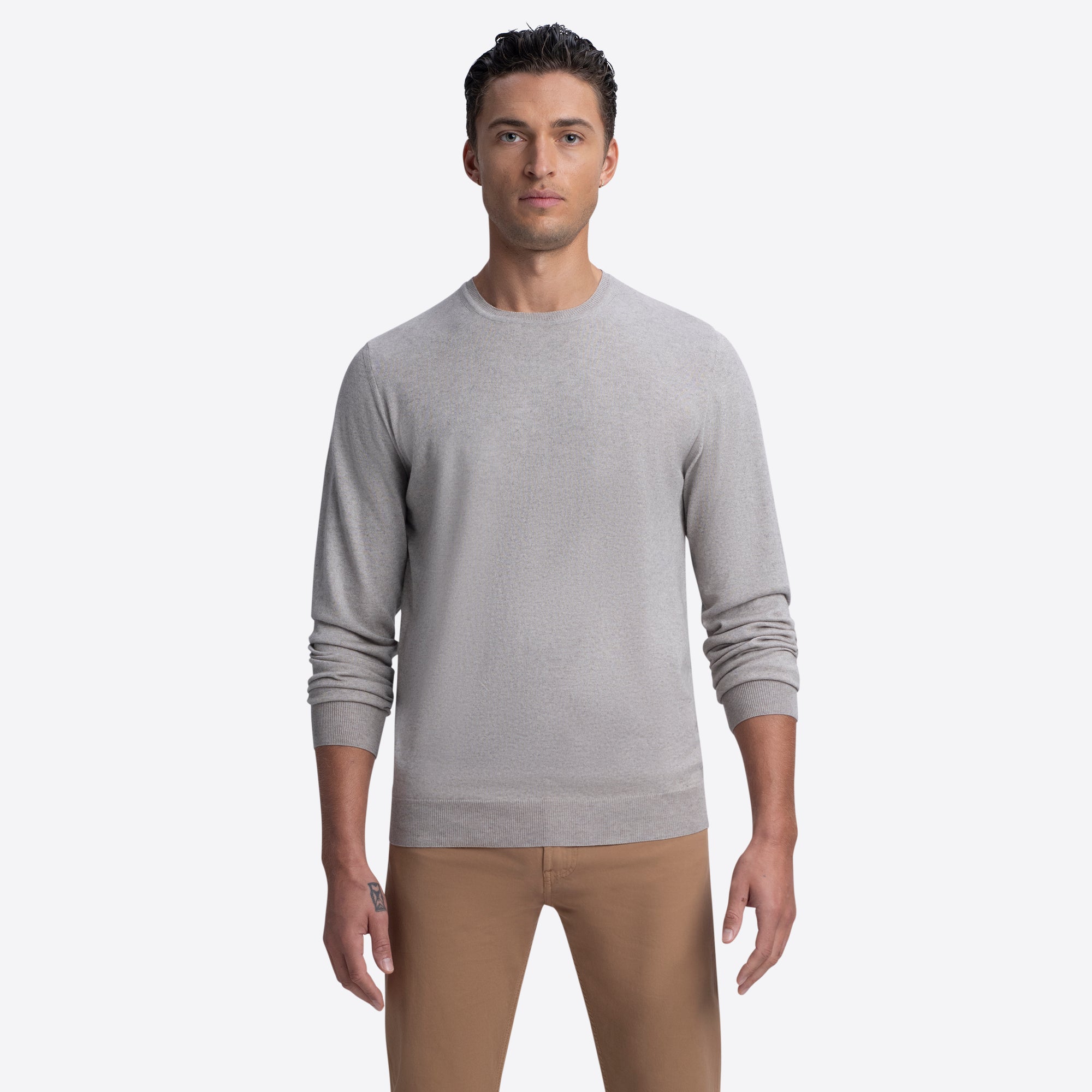 Crew Neck Melange Sweater