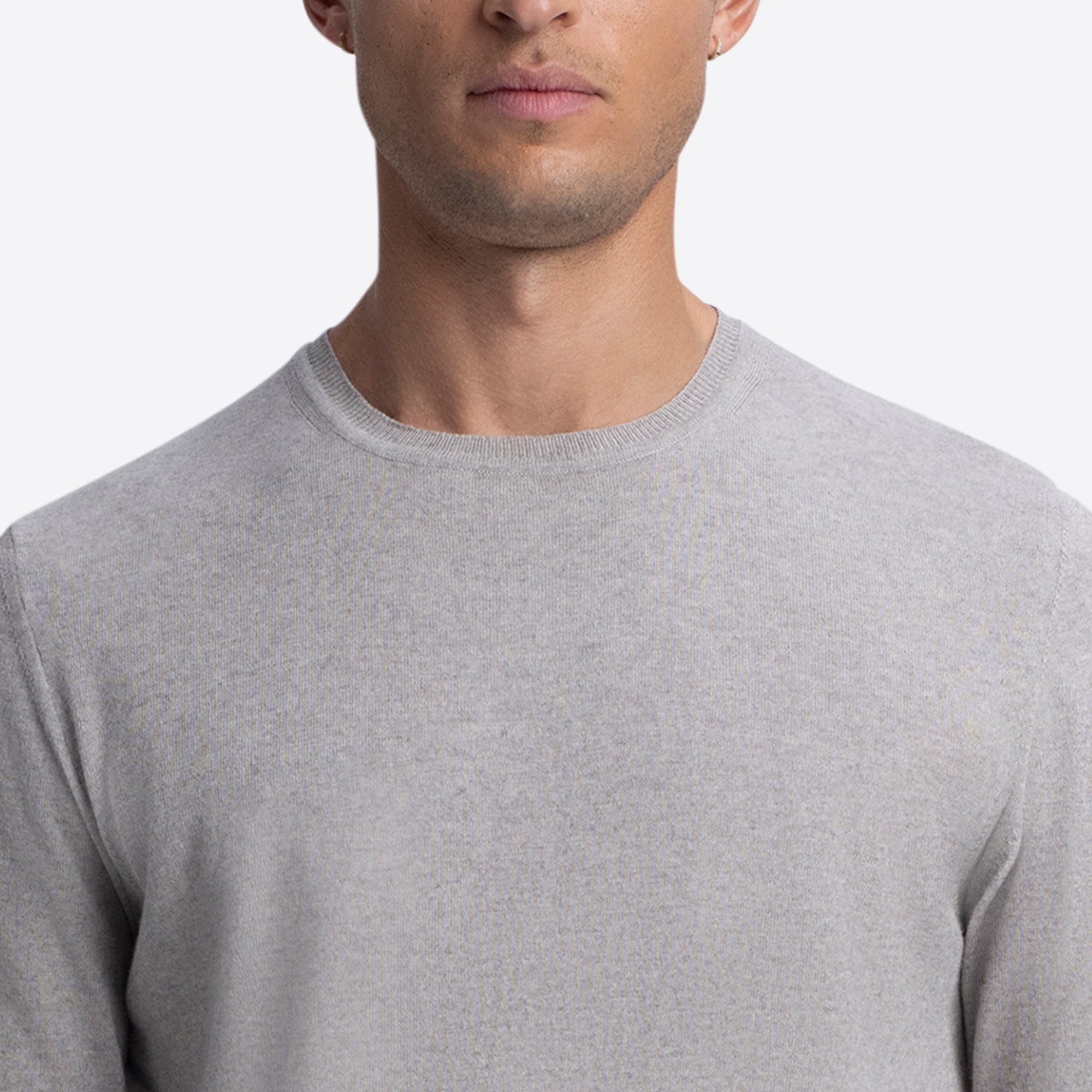 Crew Neck Melange Sweater