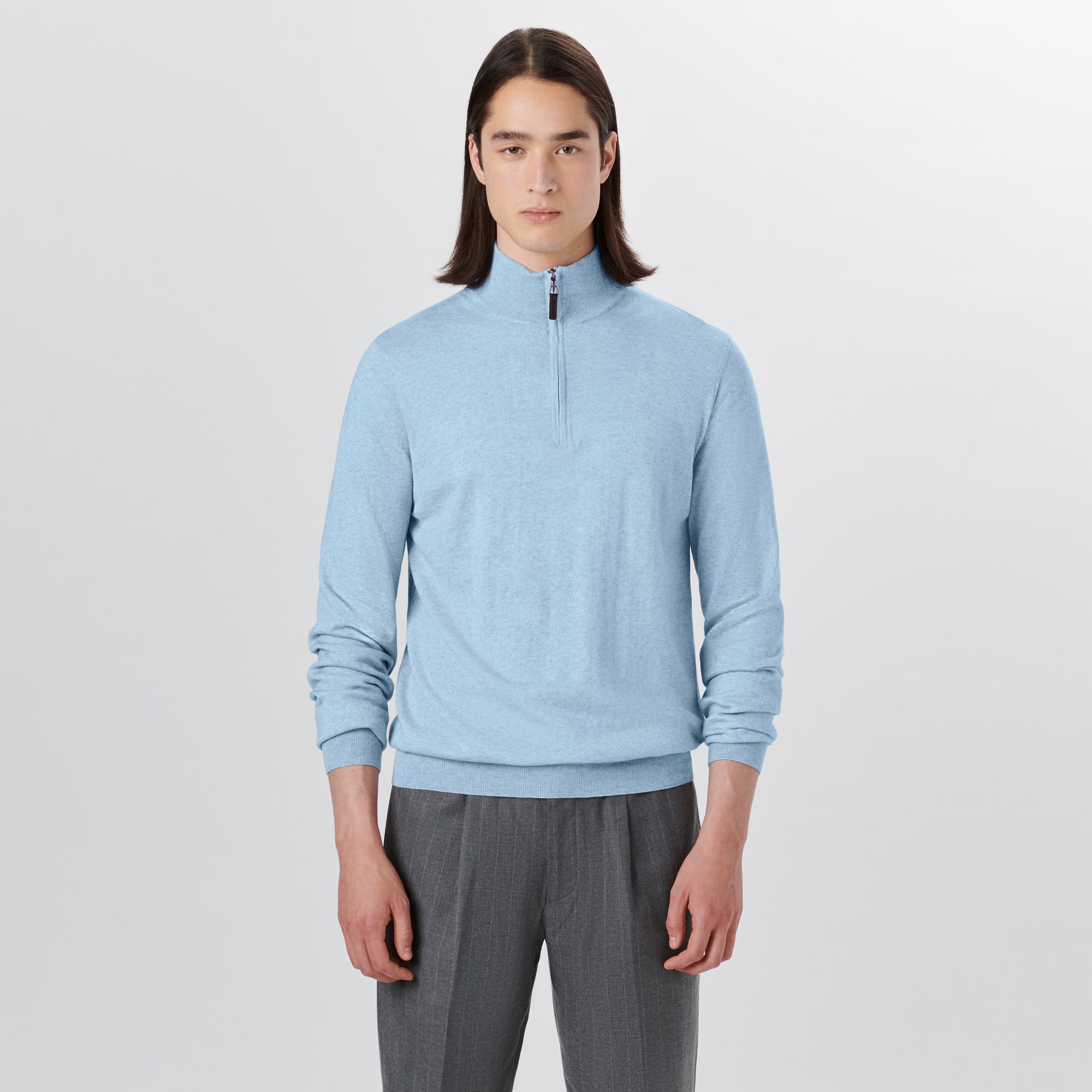 Melange Quarter Zip Pullover Sweater