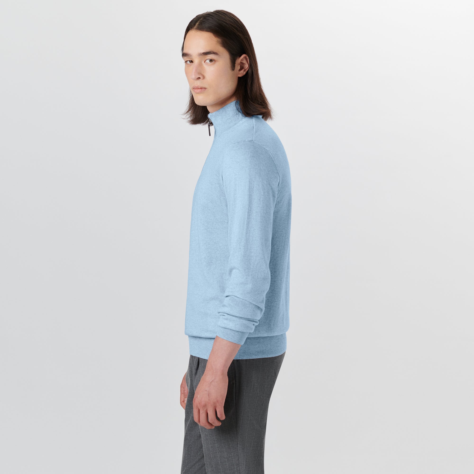 Melange Quarter Zip Pullover Sweater