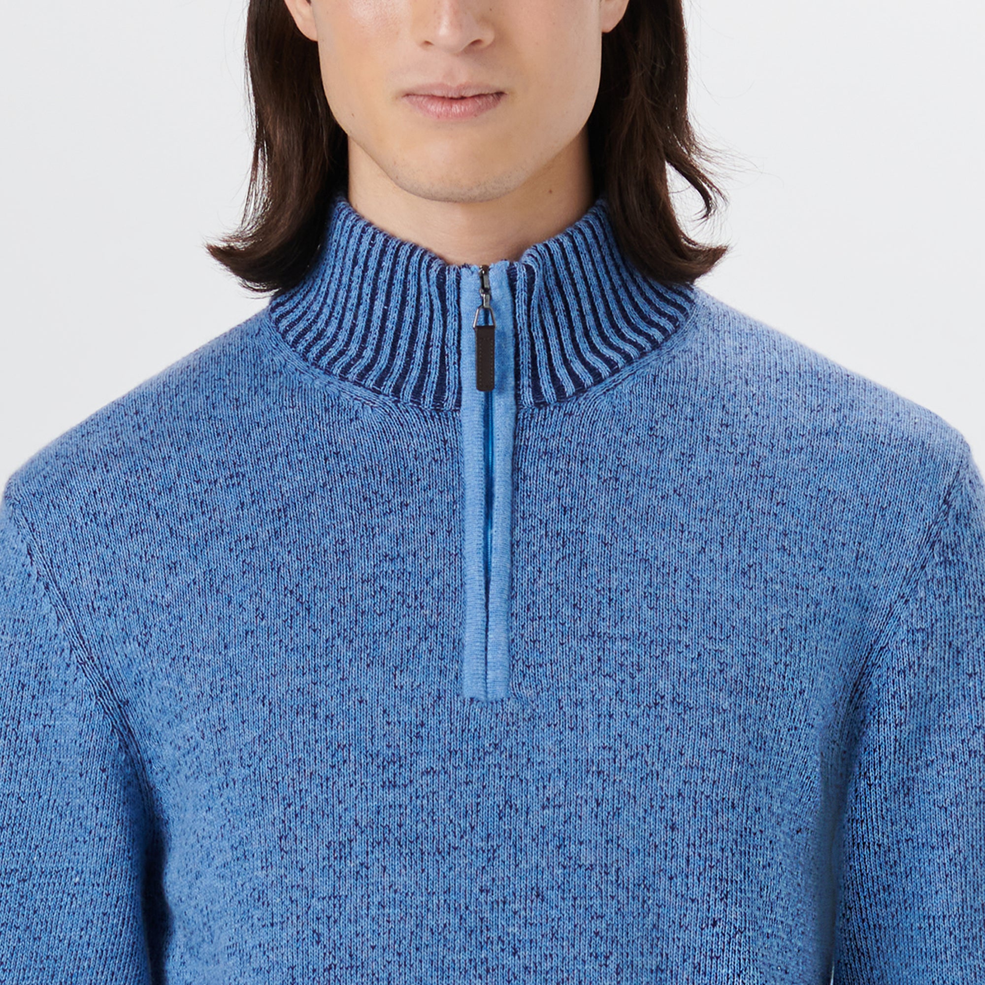 Solid Quarter Zip Pullover Sweater