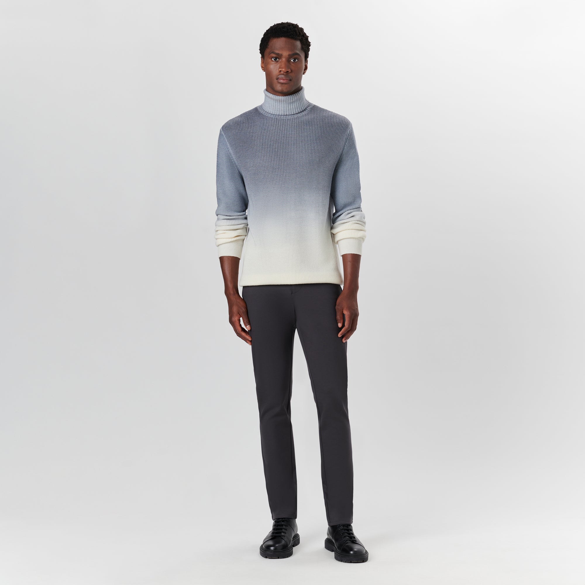 Turtle Neck Dip Dyed Ombre Sweater