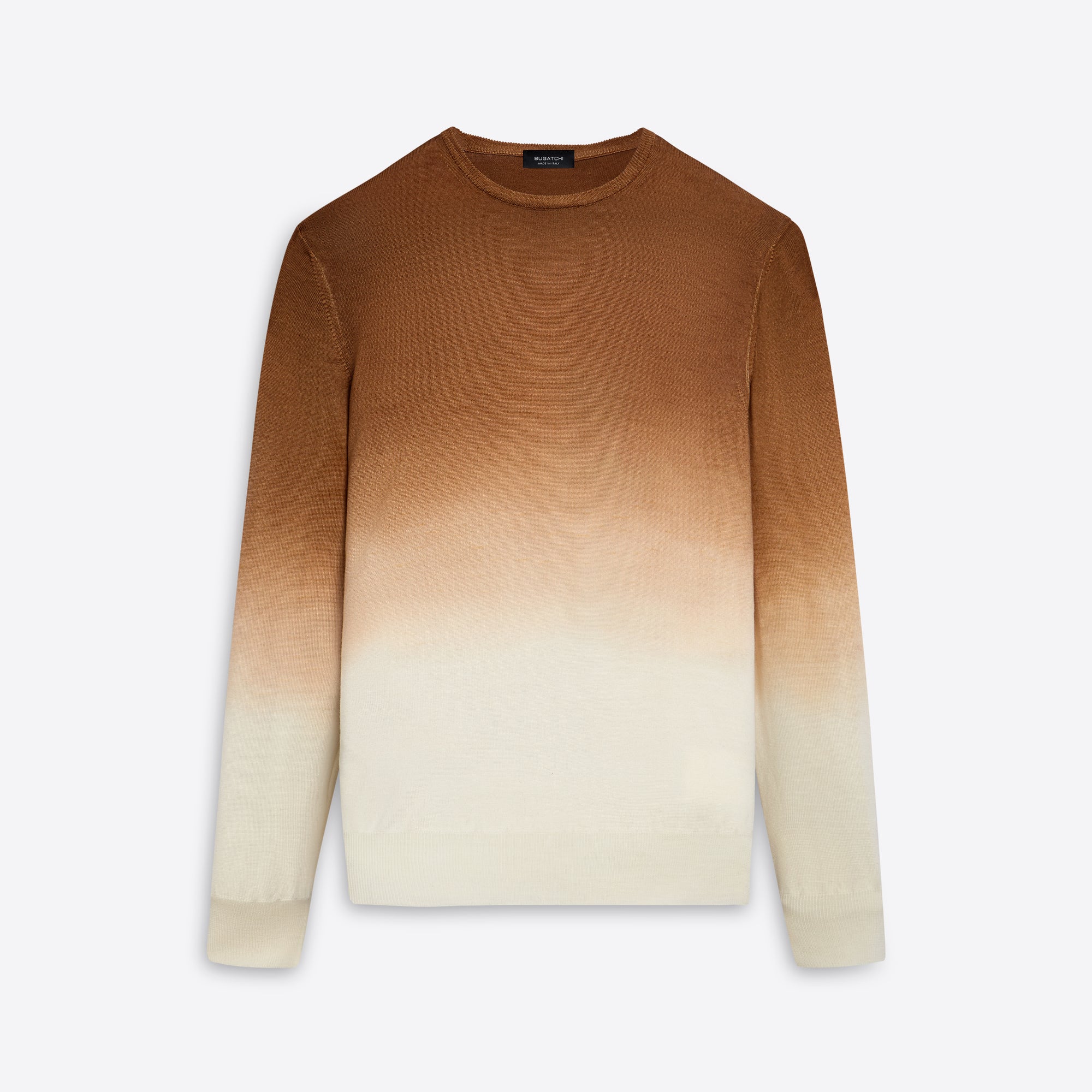 Crew Neck Dip Dyed Ombre Sweater